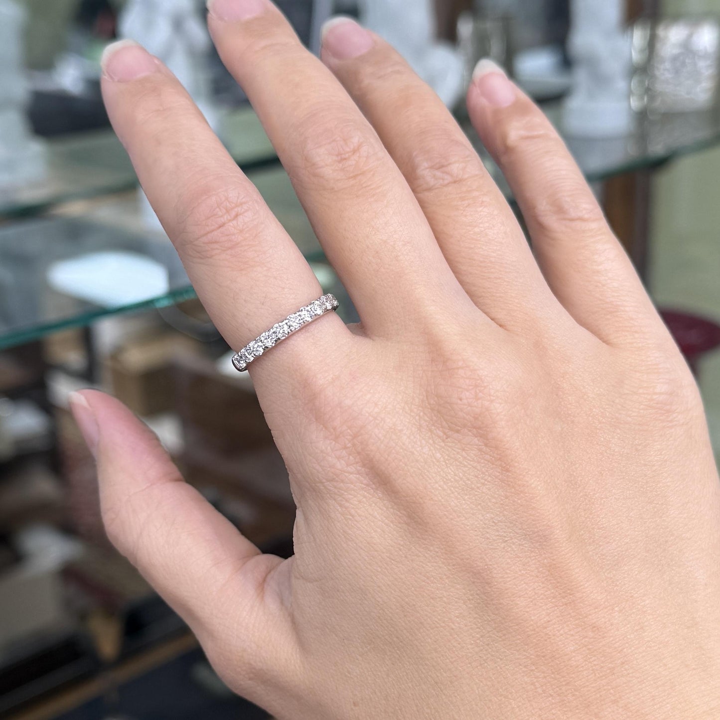Estate Platinum Diamond Band Ring .70ctw