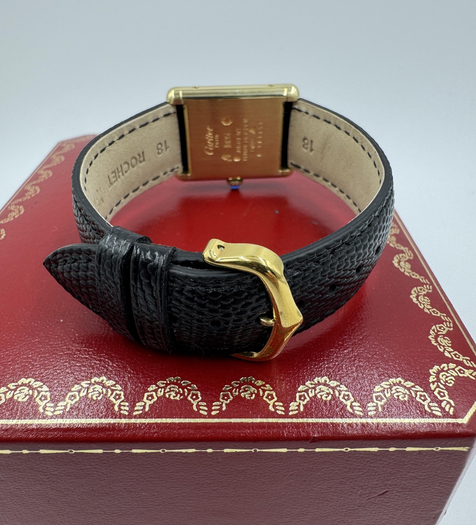 Cartier Must Tank Vermeil Case Manual Wind Womens Watch