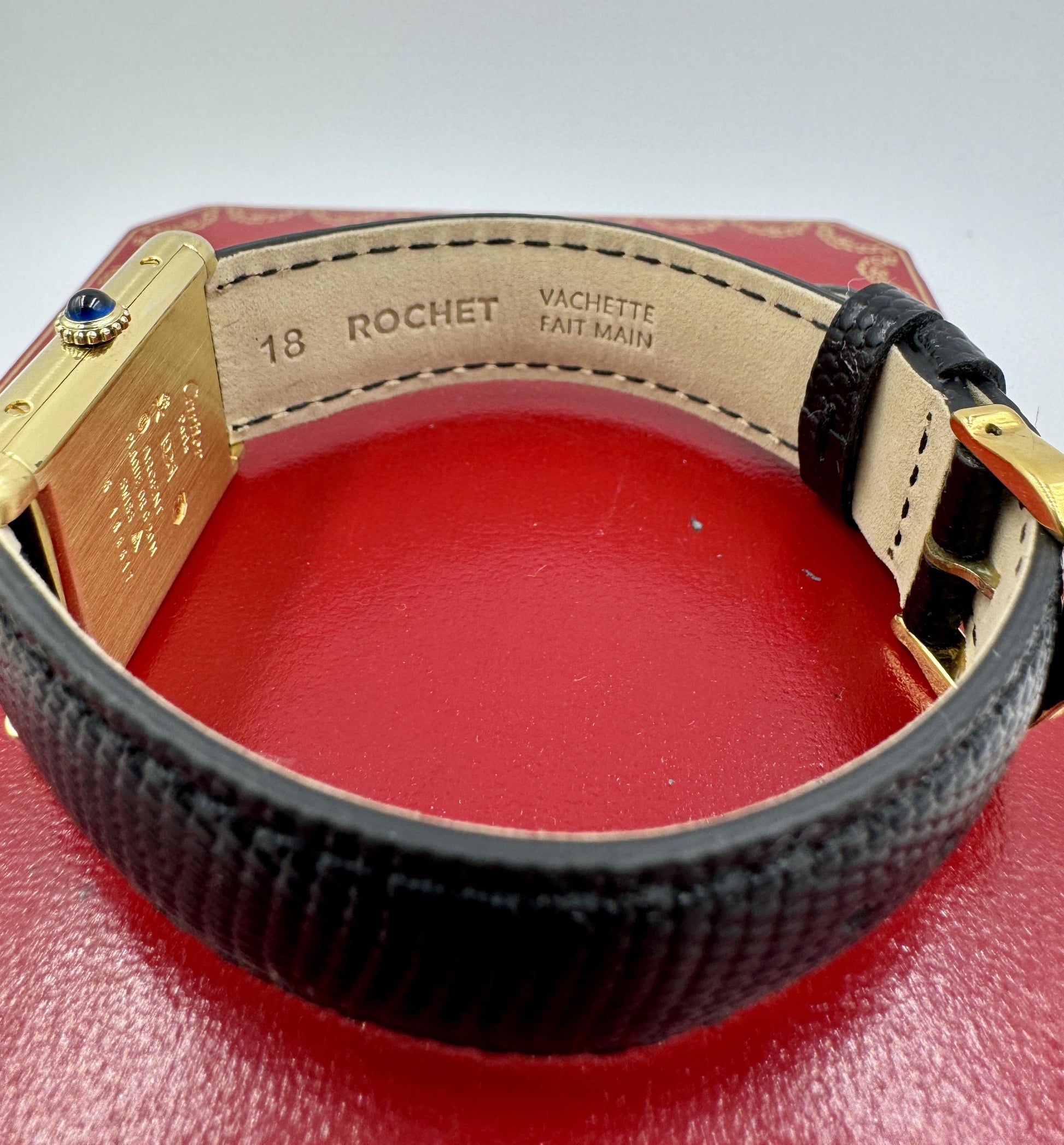 Cartier Must Tank Vermeil Case Manual Wind Womens Watch