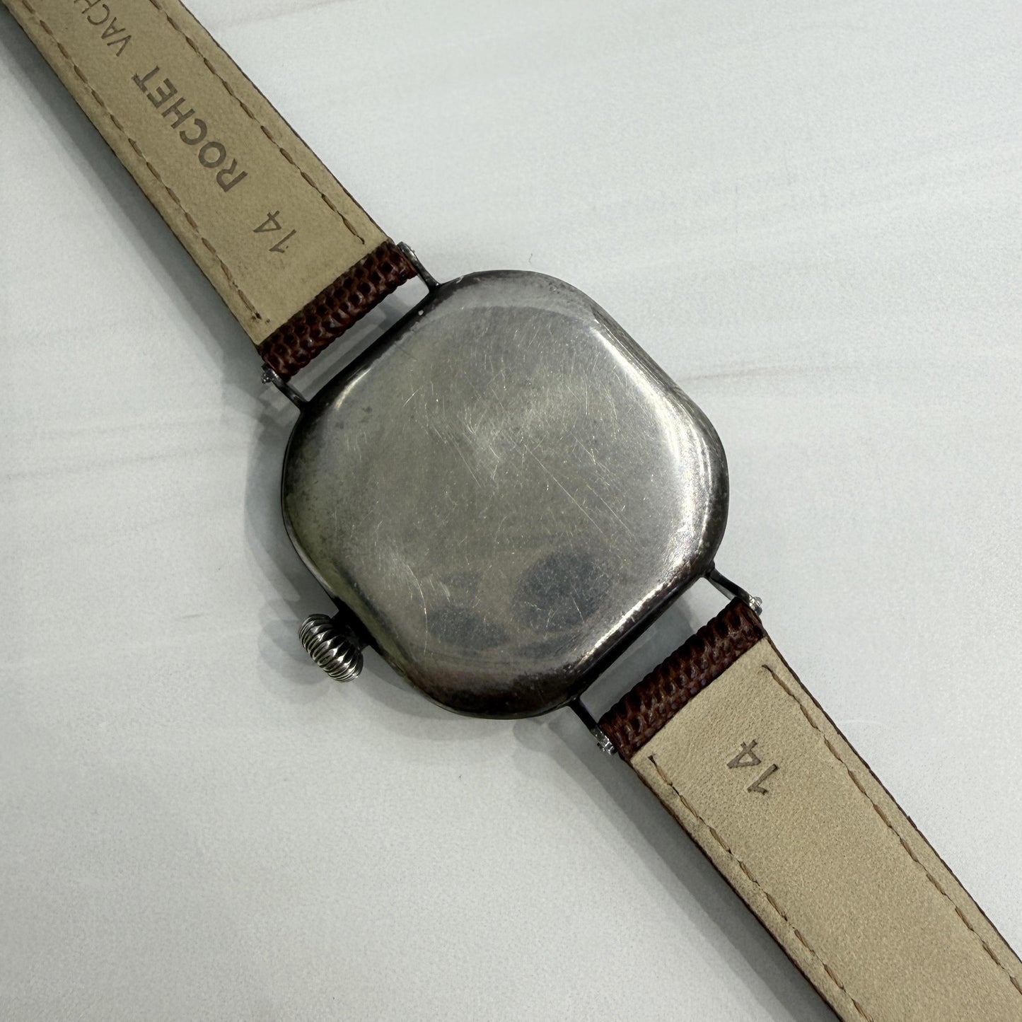 Rare 1917 Elgin Trench Sterling Silver Watch Wristwatch Running strong