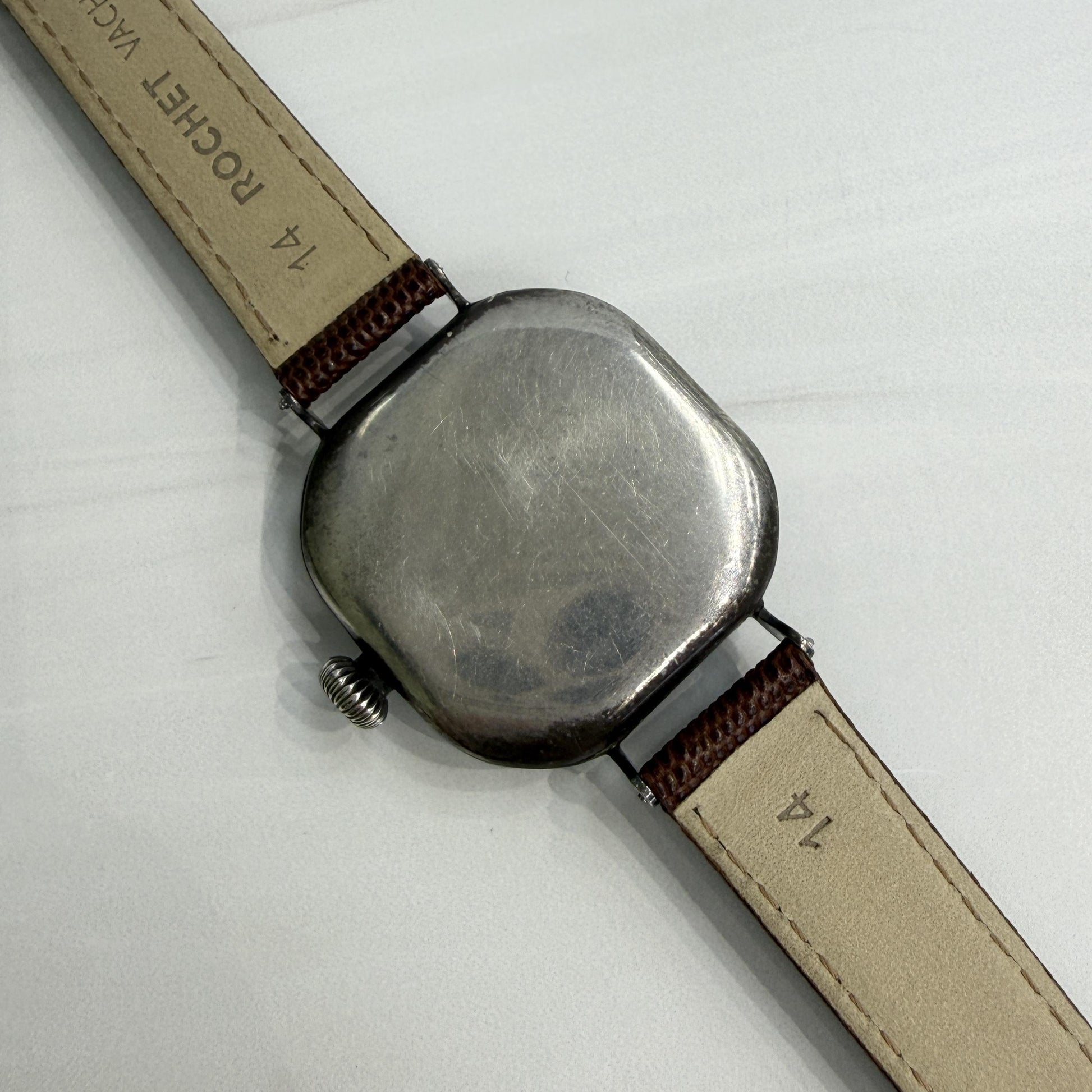 Rare 1917 Elgin Trench Sterling Silver Watch Wristwatch Running strong