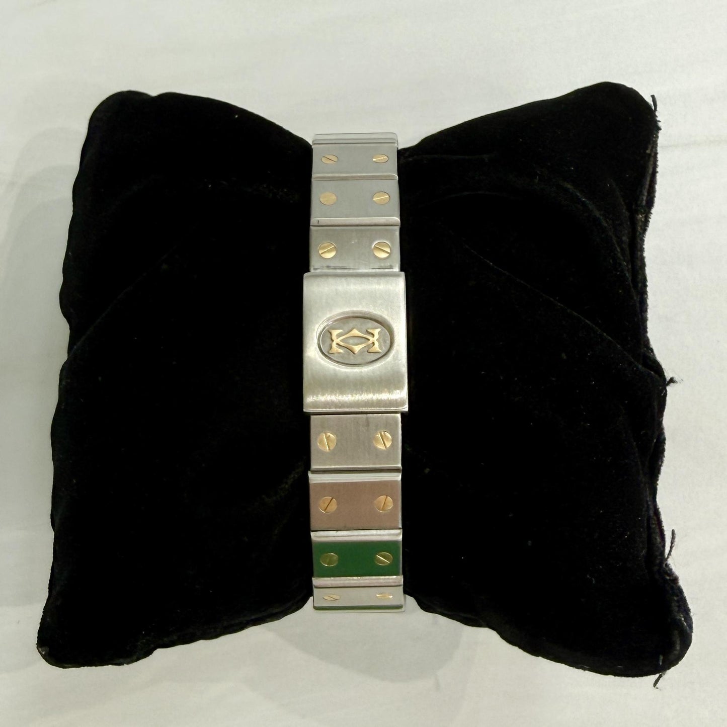 Cartier Santos Watch White Dial 18k YG/SS 1980's