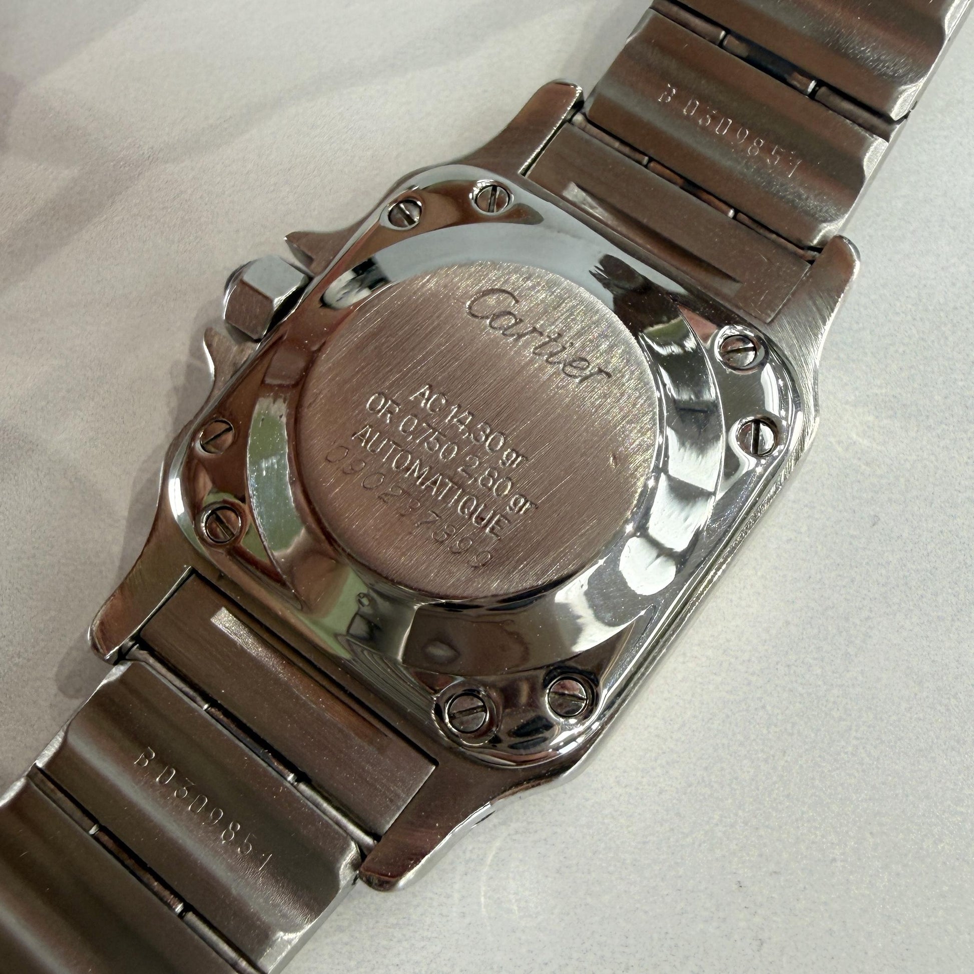 Cartier Santos Watch White Dial 18k YG/SS 1980's