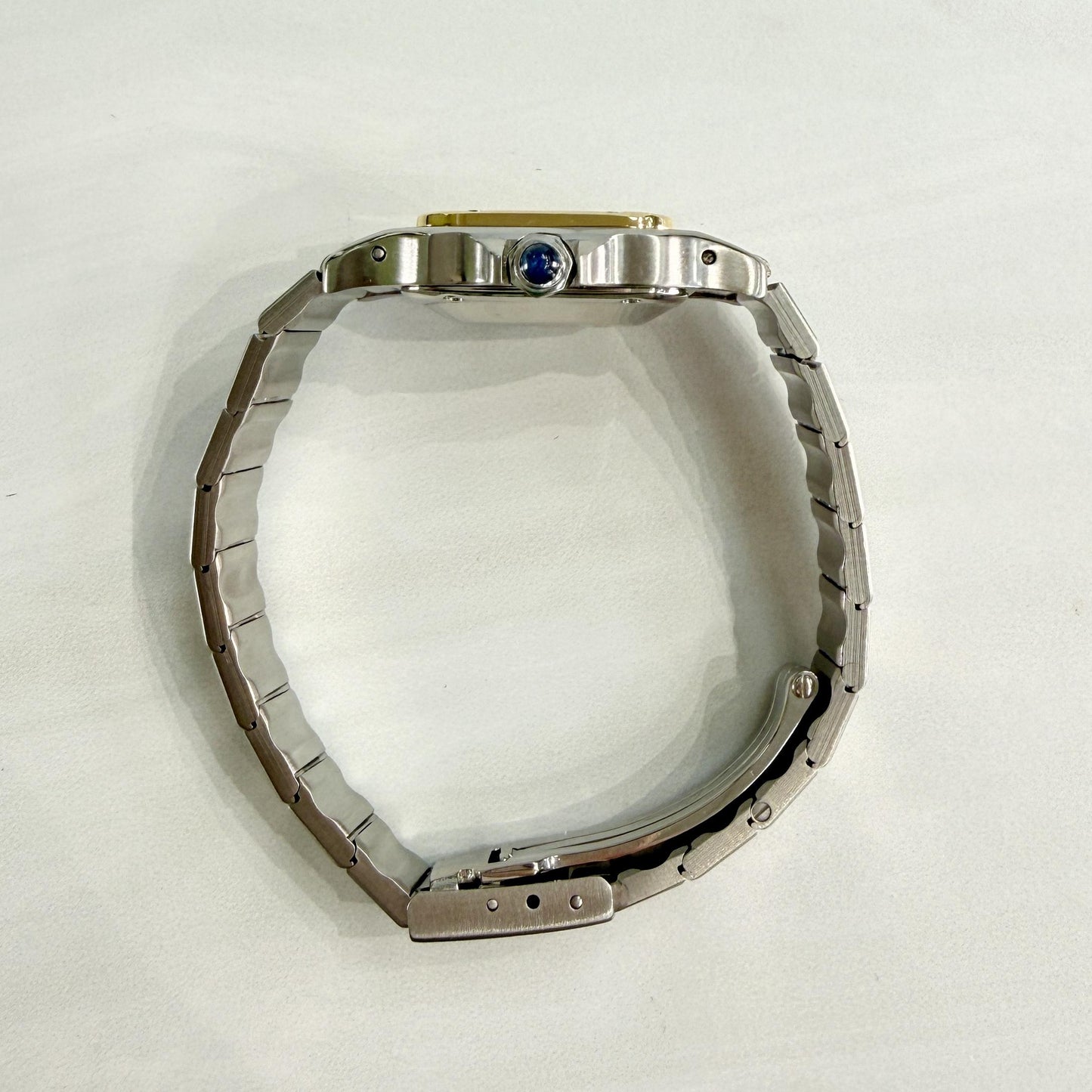Cartier Santos Watch White Dial 18k YG/SS 1980's
