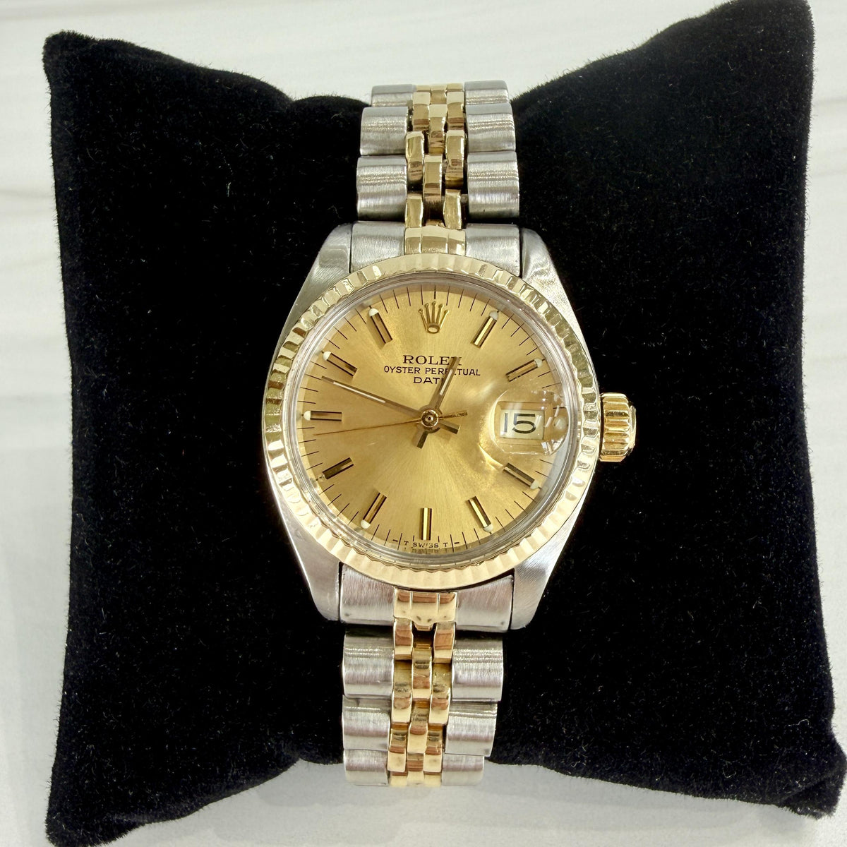 Vintage Rolex 26mm 14k/ Stainless Steel Two Tone Watch Ref: 6917