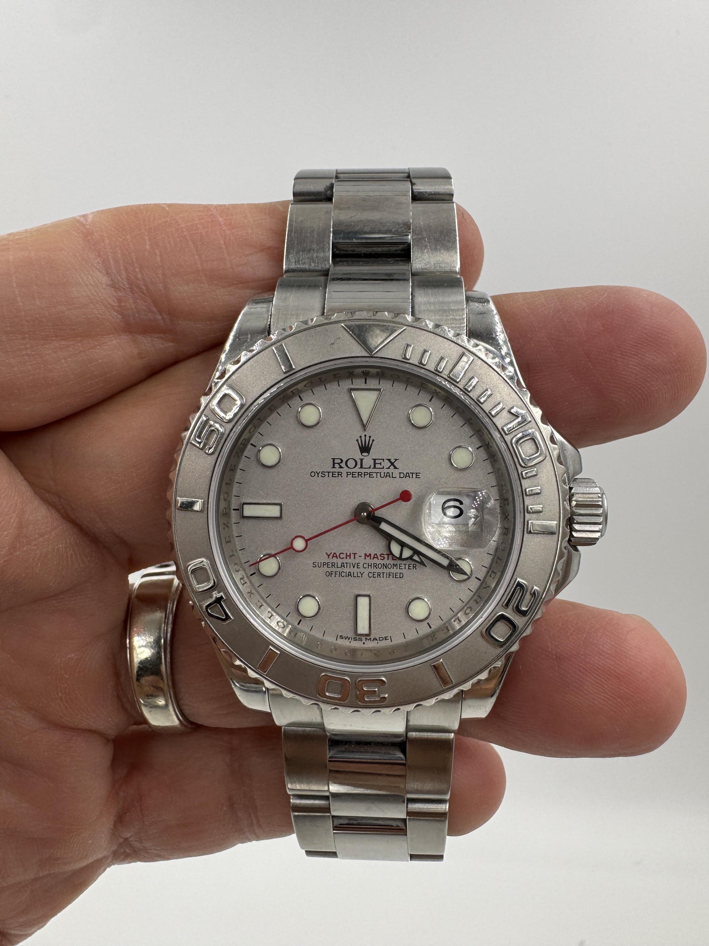 Rolex Yacht-Master 16622 Platinum Bezel 40mm Watch 2007