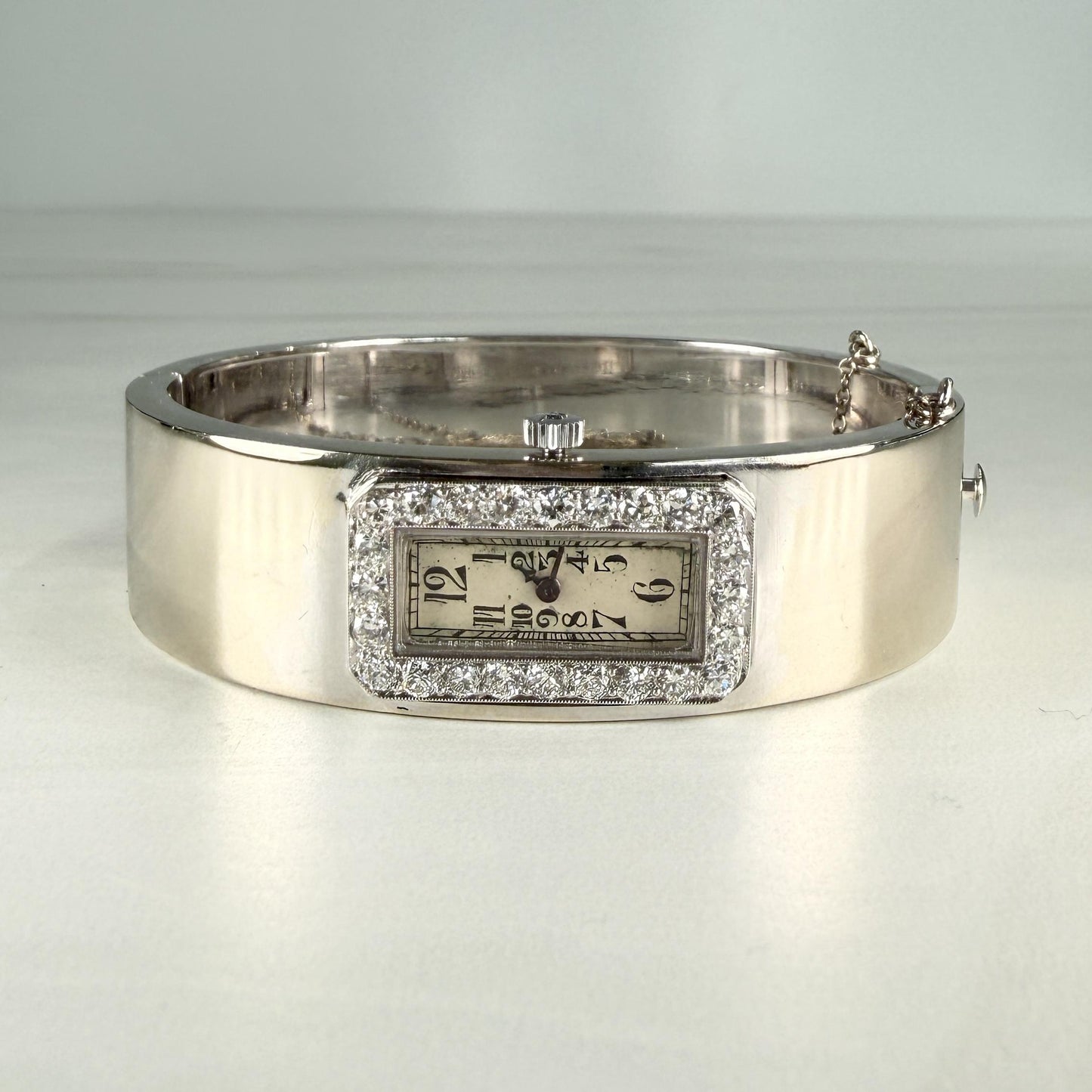 1930's Art Deco Audemars Piguet Transitional Diamond Bangle Watch 14k/Platinum