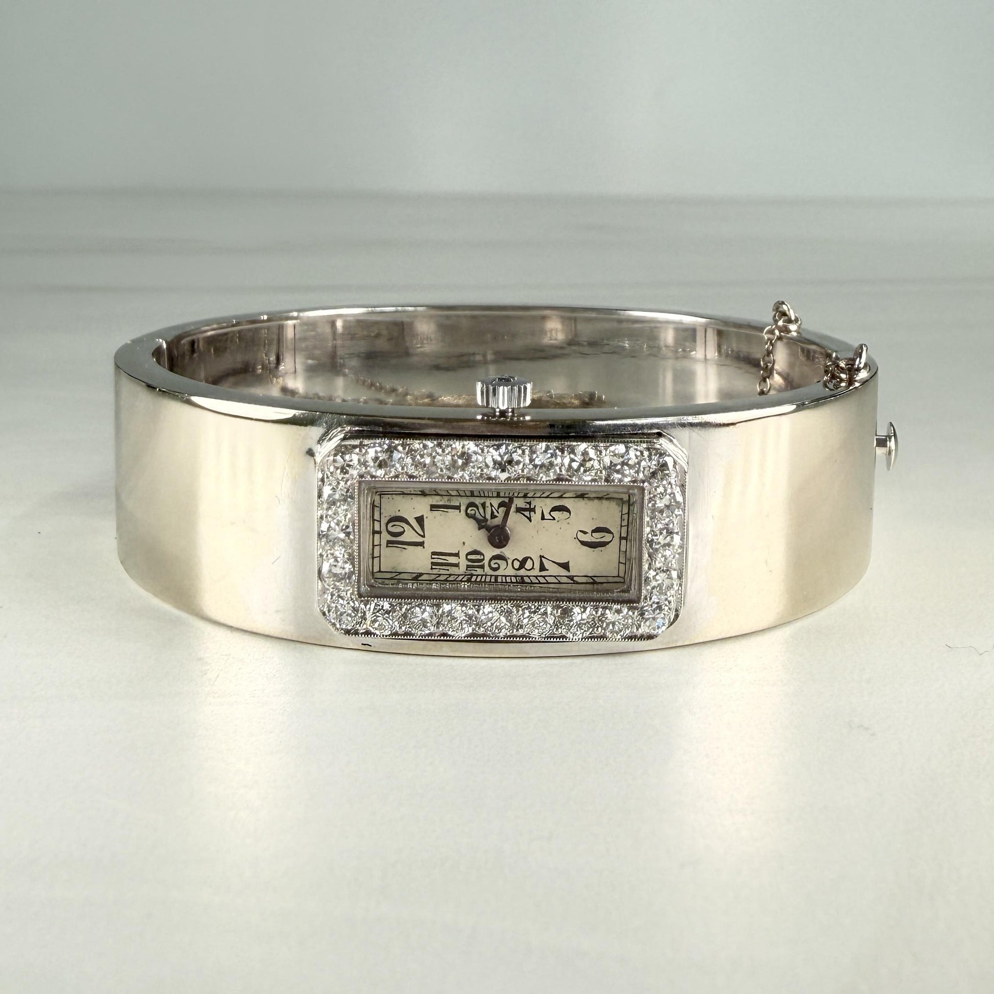 1930's Art Deco Audemars Piguet Transitional Diamond Bangle Watch 14k/Platinum