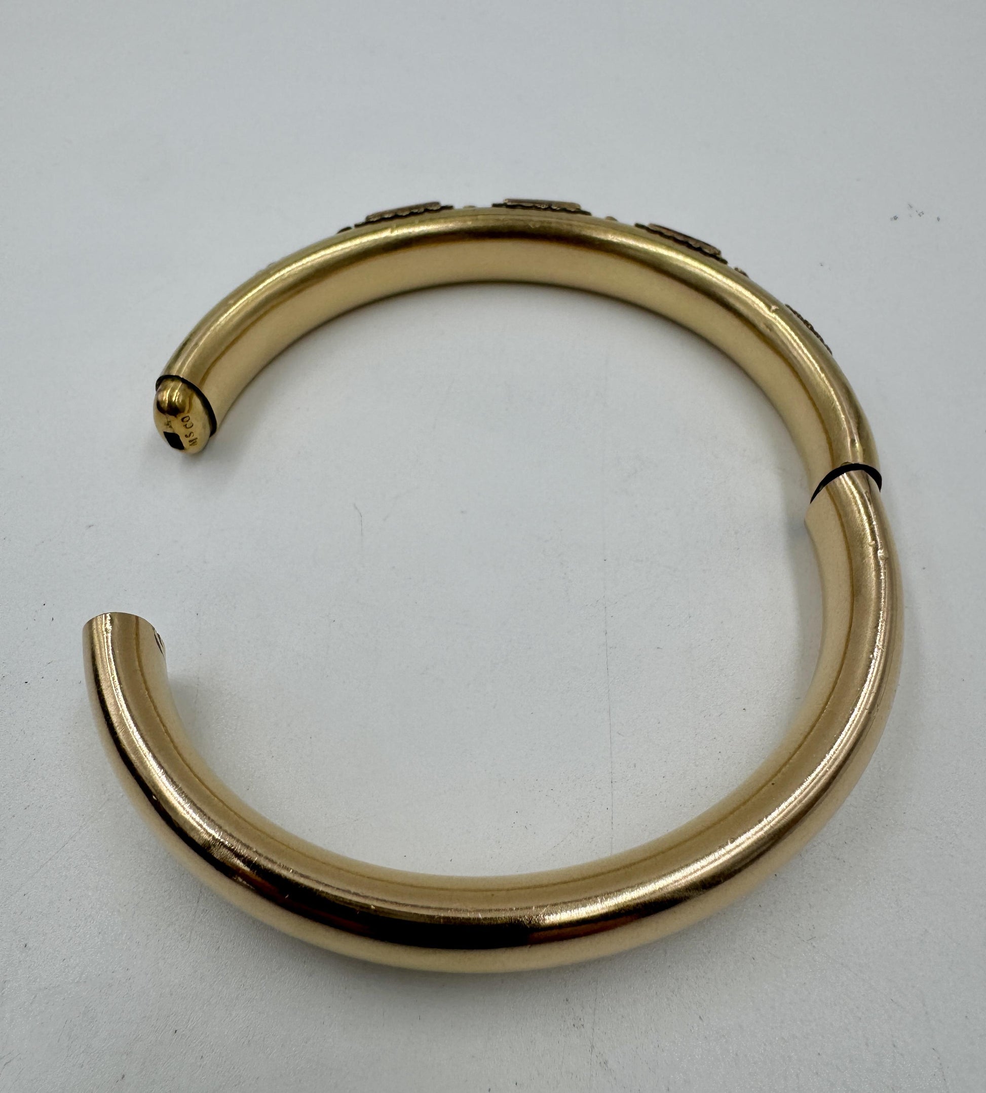 Antique Victorian Gold Filled Hinged bangle Bracelet