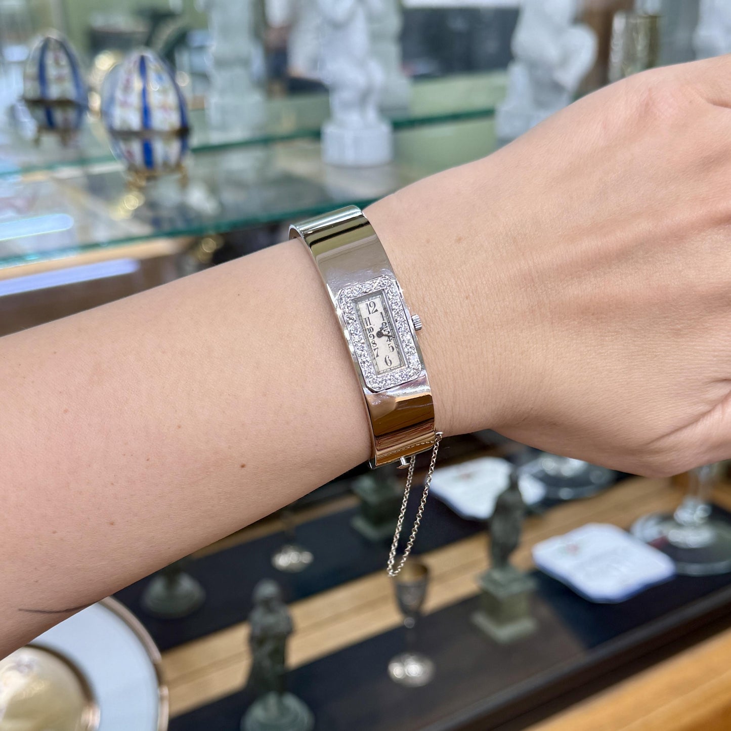1930's Art Deco Audemars Piguet Transitional Diamond Bangle Watch 14k/Platinum