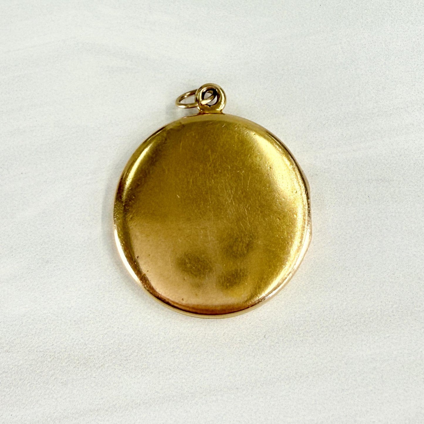Antique 1900 Diamond Horse Locket Pendant 14k Yellow Gold