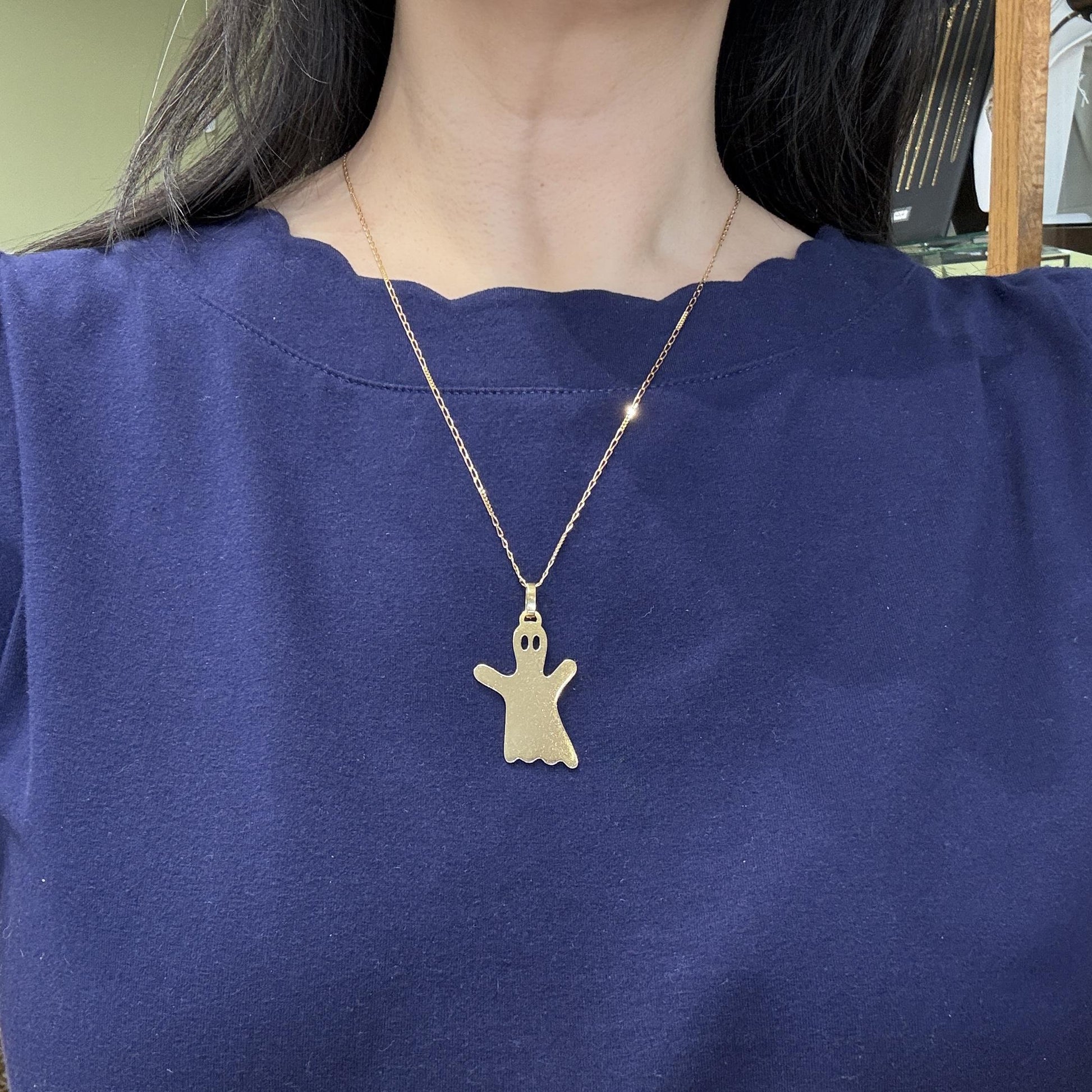 Estate Pomellato Large Ghost Pendant 18k Yellow Gold