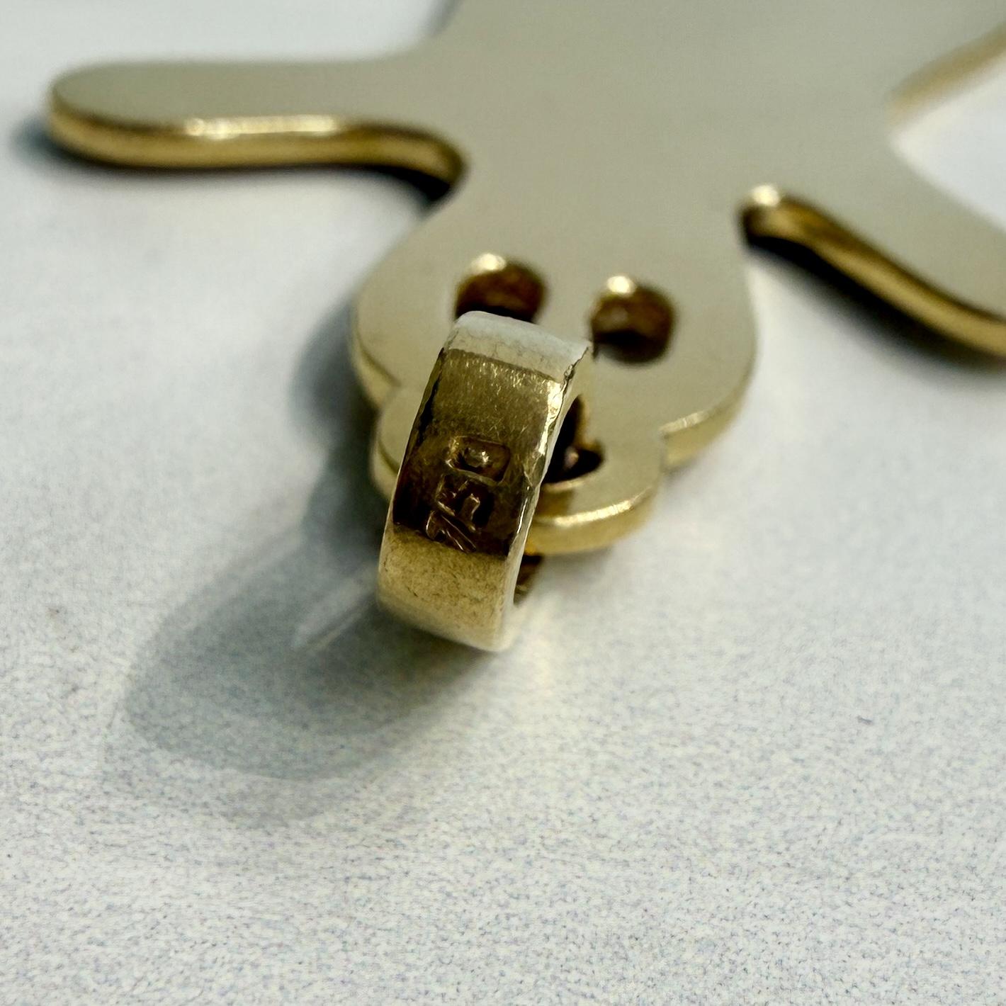 Estate Pomellato Large Ghost Pendant 18k Yellow Gold