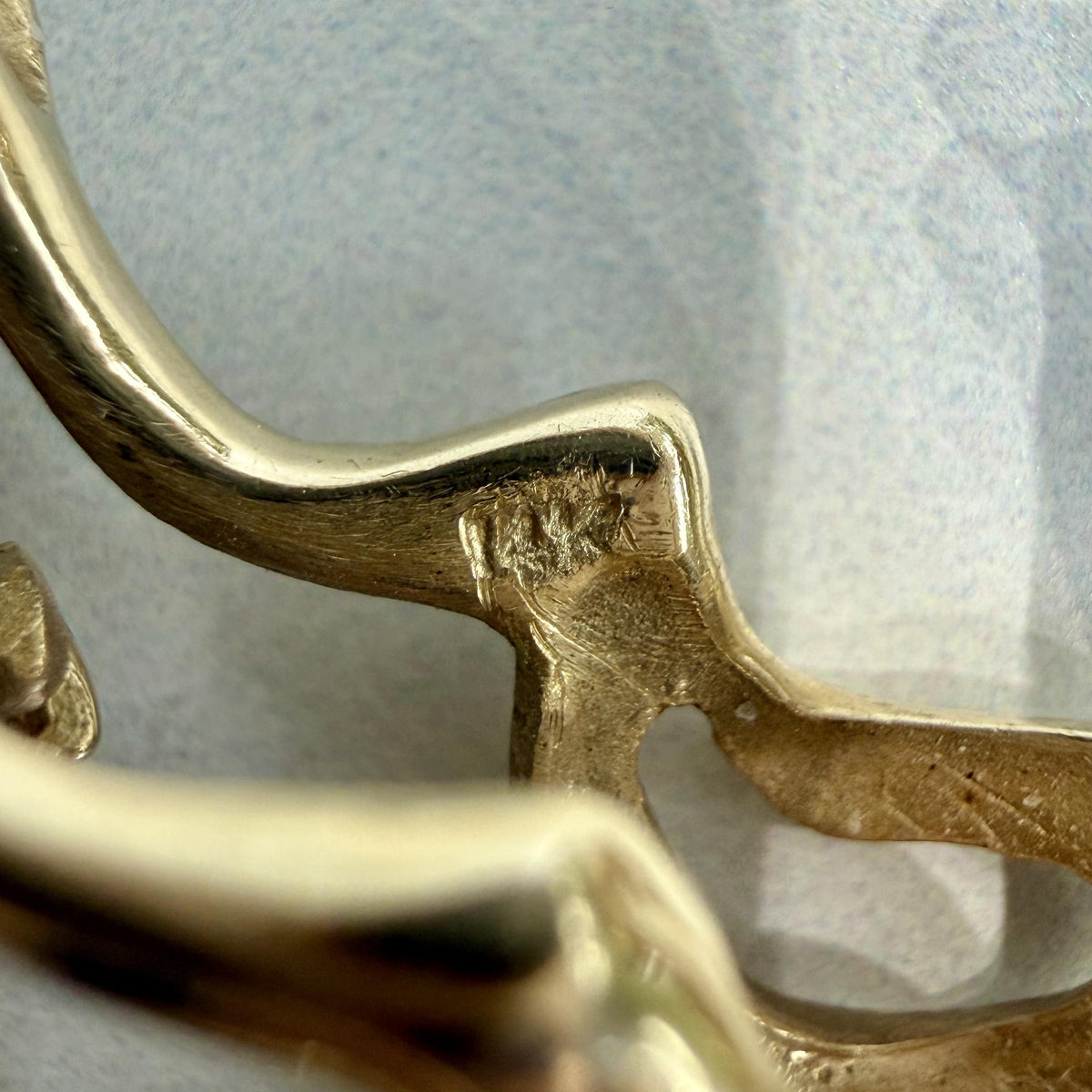 1970's 3D Diamond Horse Pendant 14k Yellow Gold