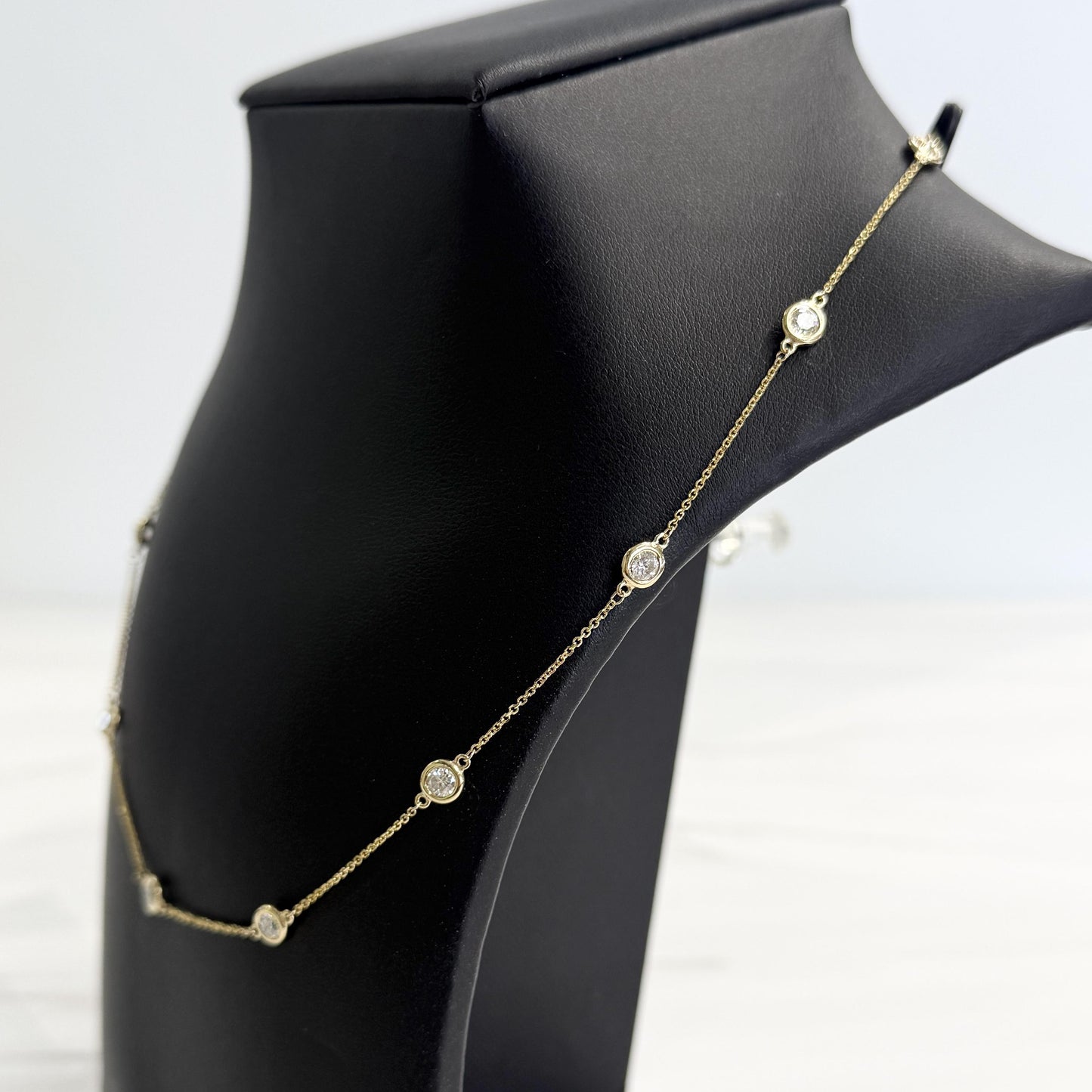 18" Diamonds by the Yard Necklace 14k Yellow Gold