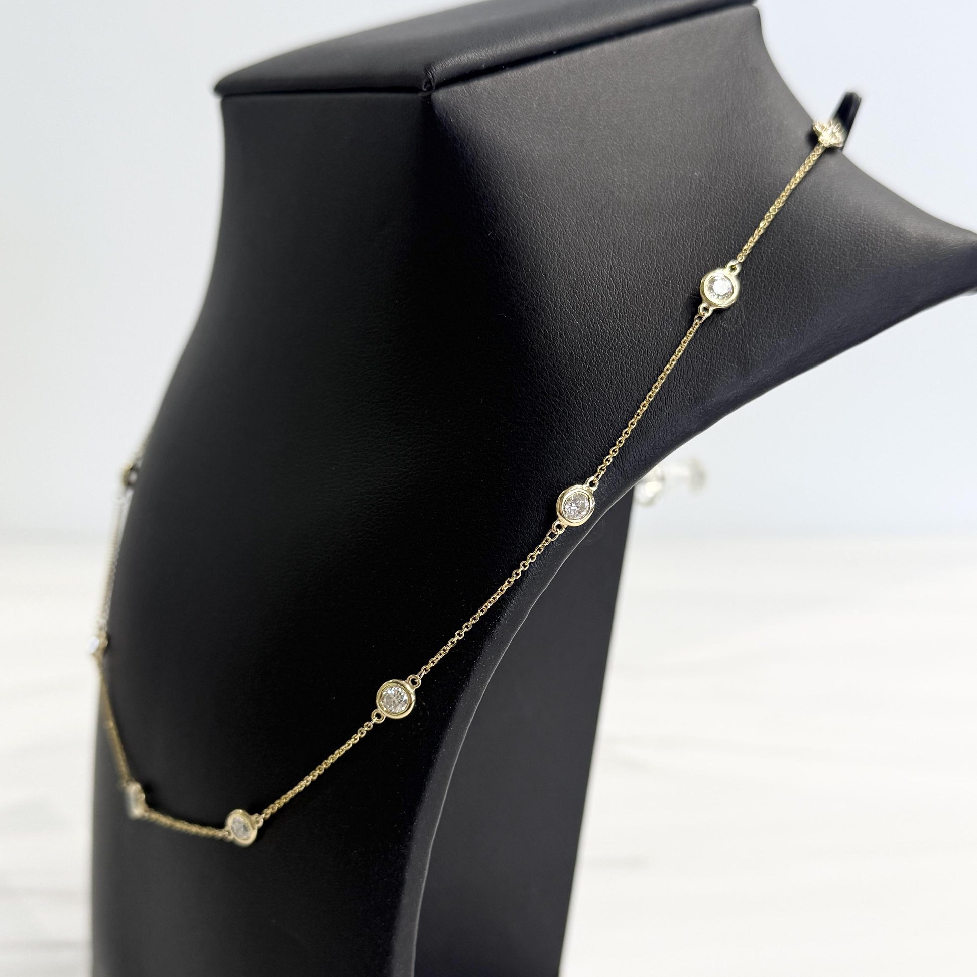 18" Diamonds by the Yard Necklace 14k Yellow Gold