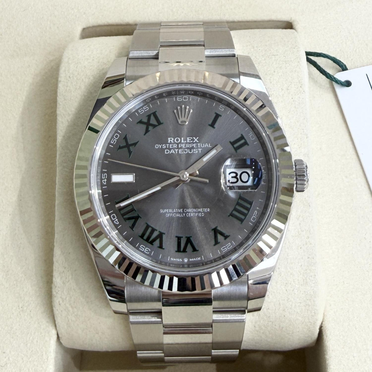 Rolex Datejust 41 mm 126334 Wimbledon UNWORN 2026 Slate Roman Oyster