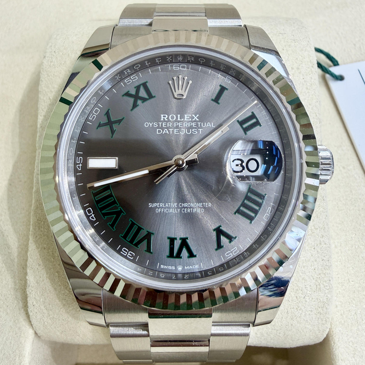 Rolex Datejust 41 mm 126334 Wimbledon UNWORN 2026 Slate Roman Oyster