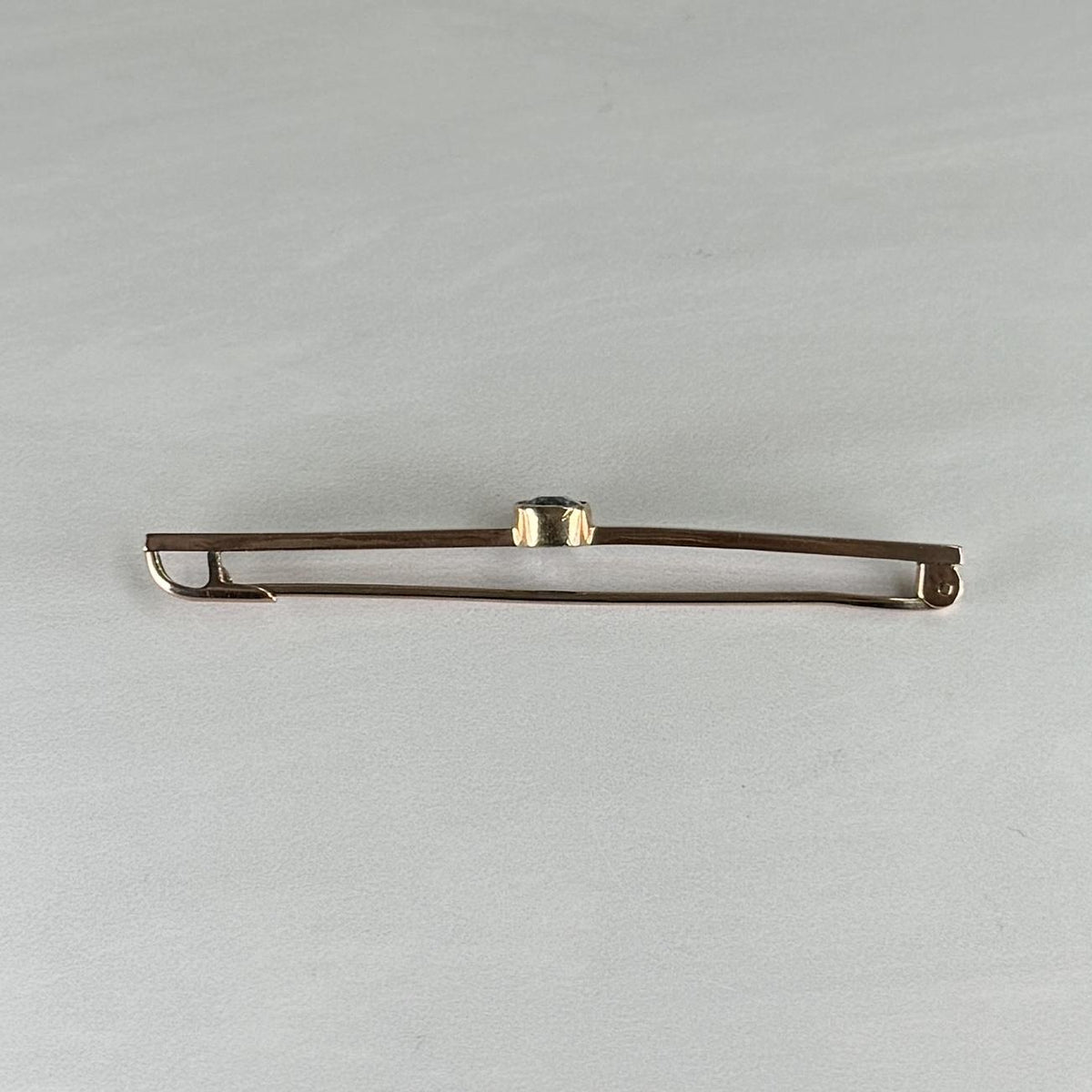 Victorian Old Cut No Heat Sapphire Bar Brooch 9ct Gold