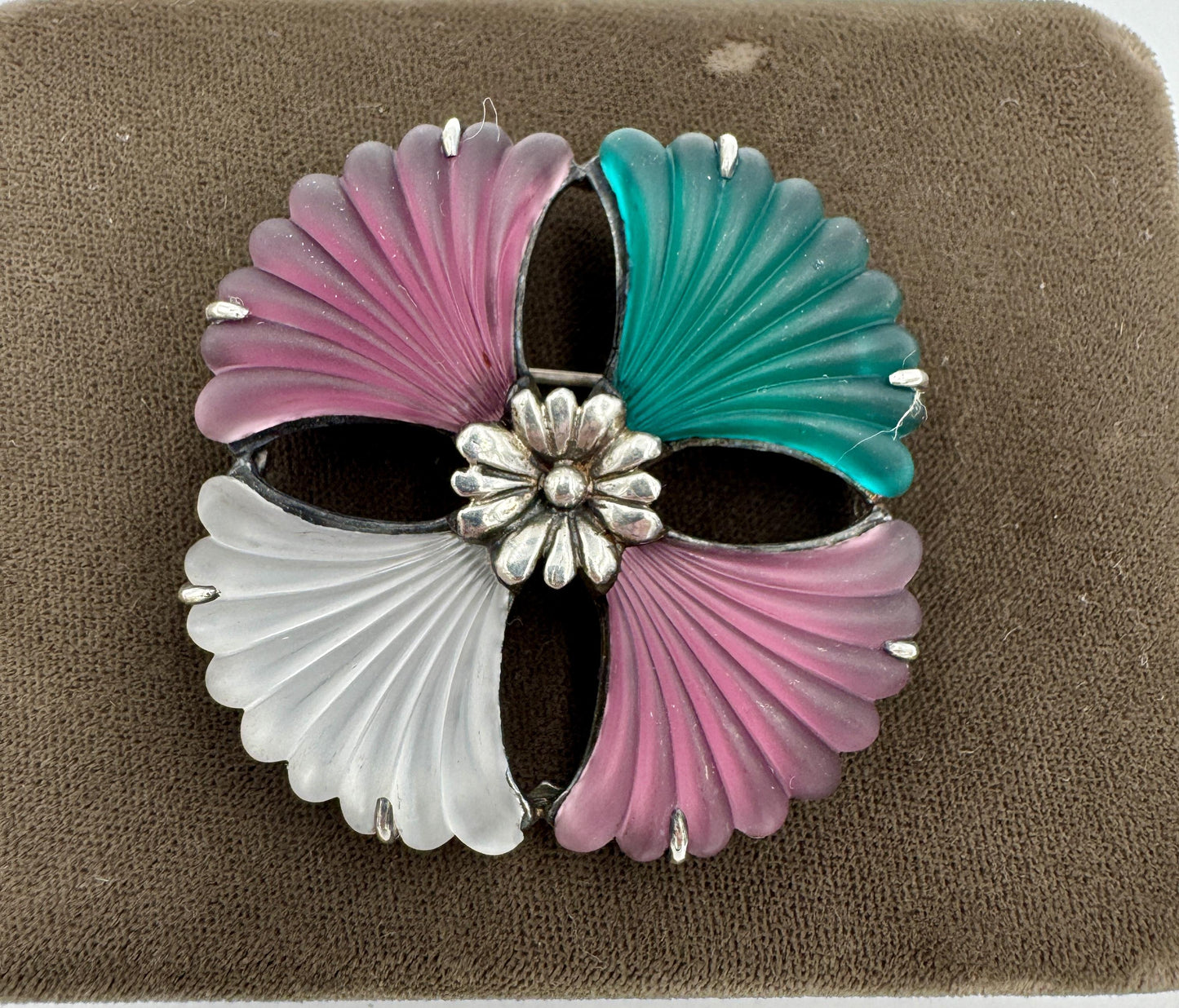Rare Kenneth Cole Sterling Silver Flower Brooch pin