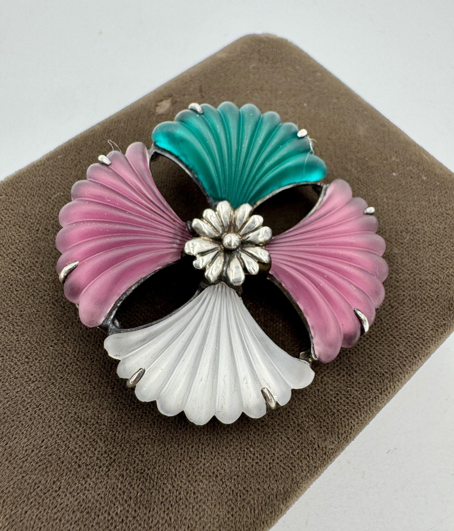 Rare Kenneth Cole Sterling Silver Flower Brooch pin