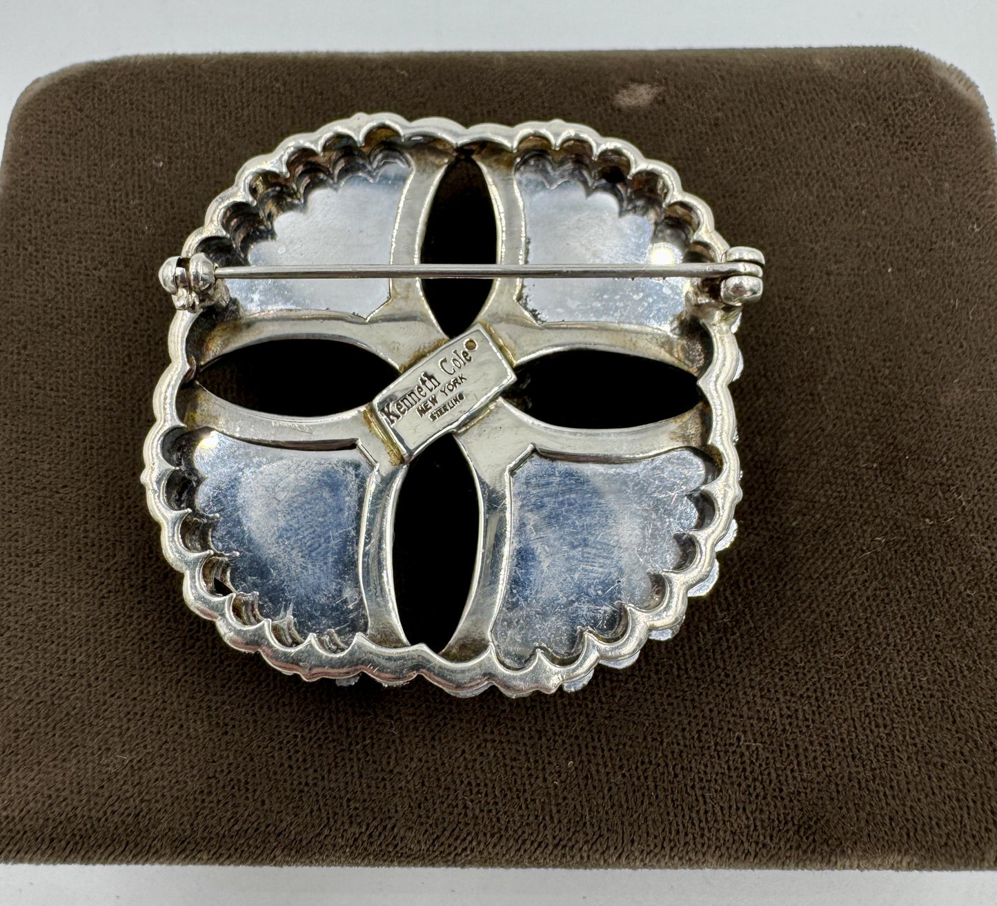 Rare Kenneth Cole Sterling Silver Flower Brooch pin
