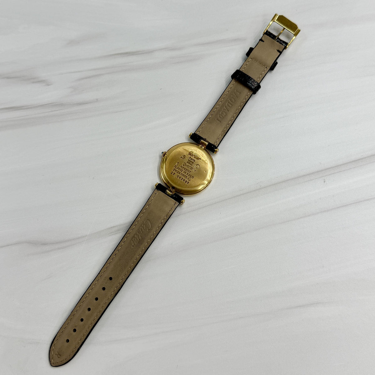 Vintage Cartier Vendome Vermeil 925 case quartz Large size Men's