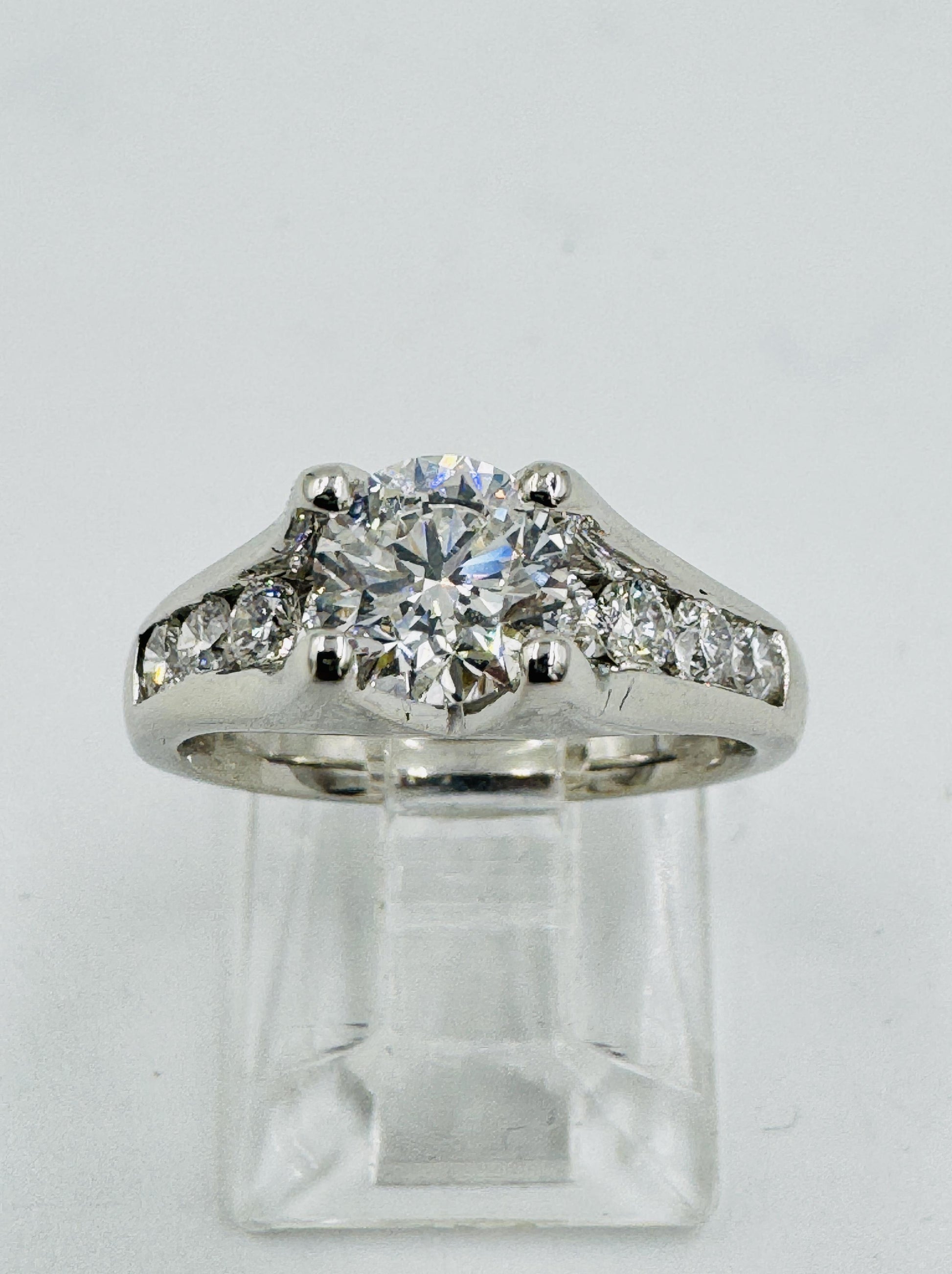Platinum Diamond Engagement Ring EGL Certified