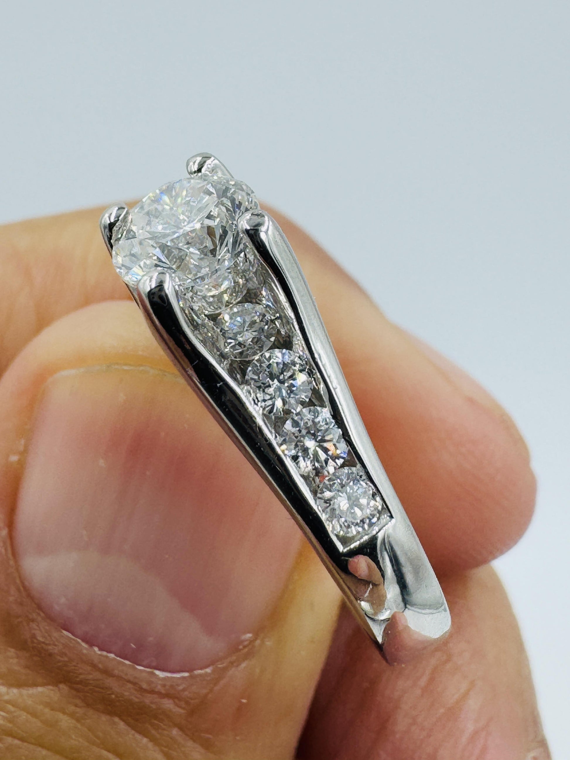 Platinum Diamond Engagement Ring EGL Certified