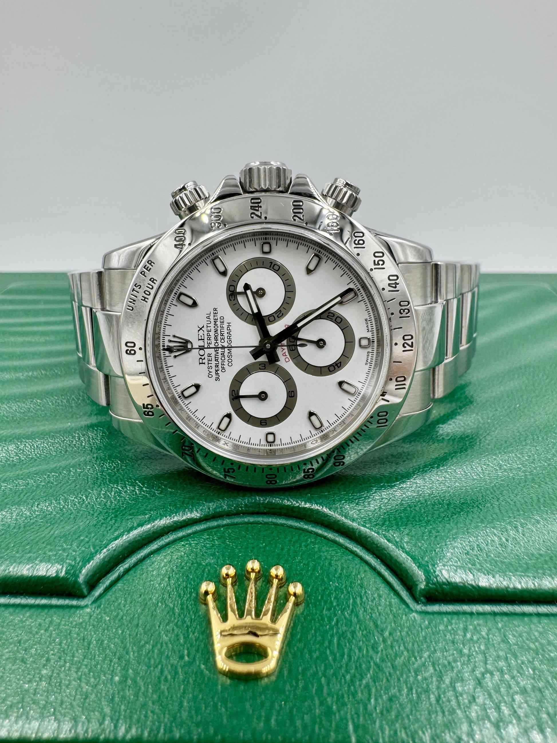 Rolex Daytona Cosmograph White Stainless Steel 40mm REHAUT Watch 116520