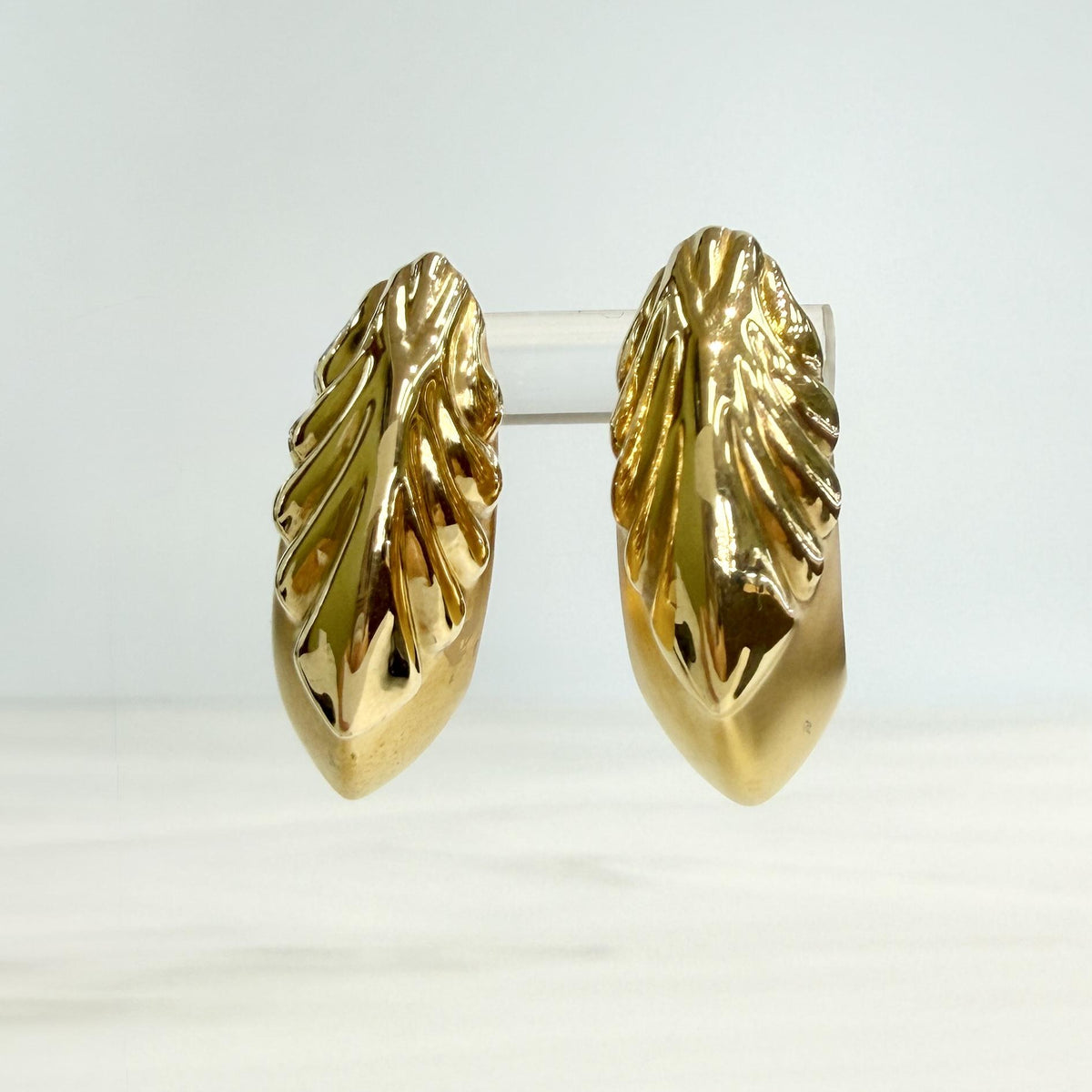 Charles Garnier Puffy Sculptural Hoop Earrings 18k Yellow Gold