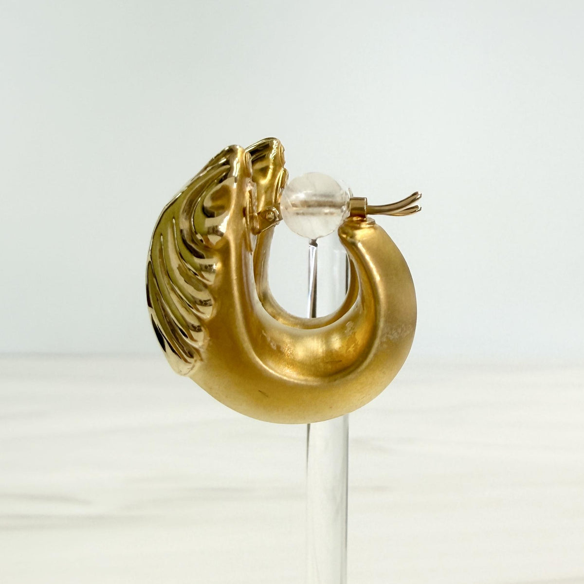 Charles Garnier Puffy Sculptural Hoop Earrings 18k Yellow Gold