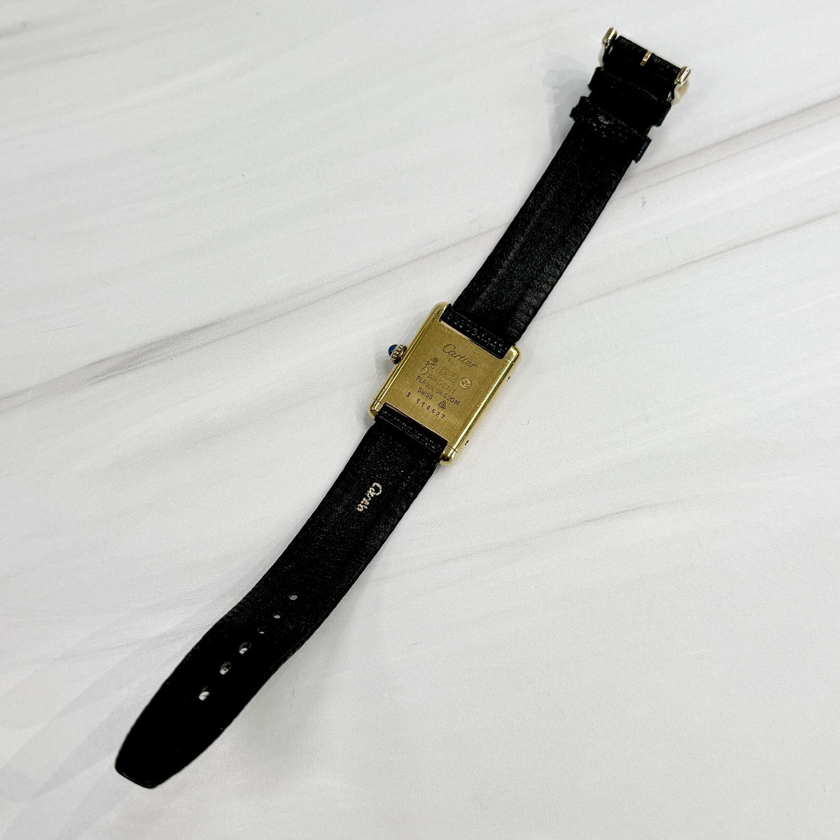 Cartier Tank Unisex 1970s Vintage Manual Wind 20x28mm 925 Vermeil