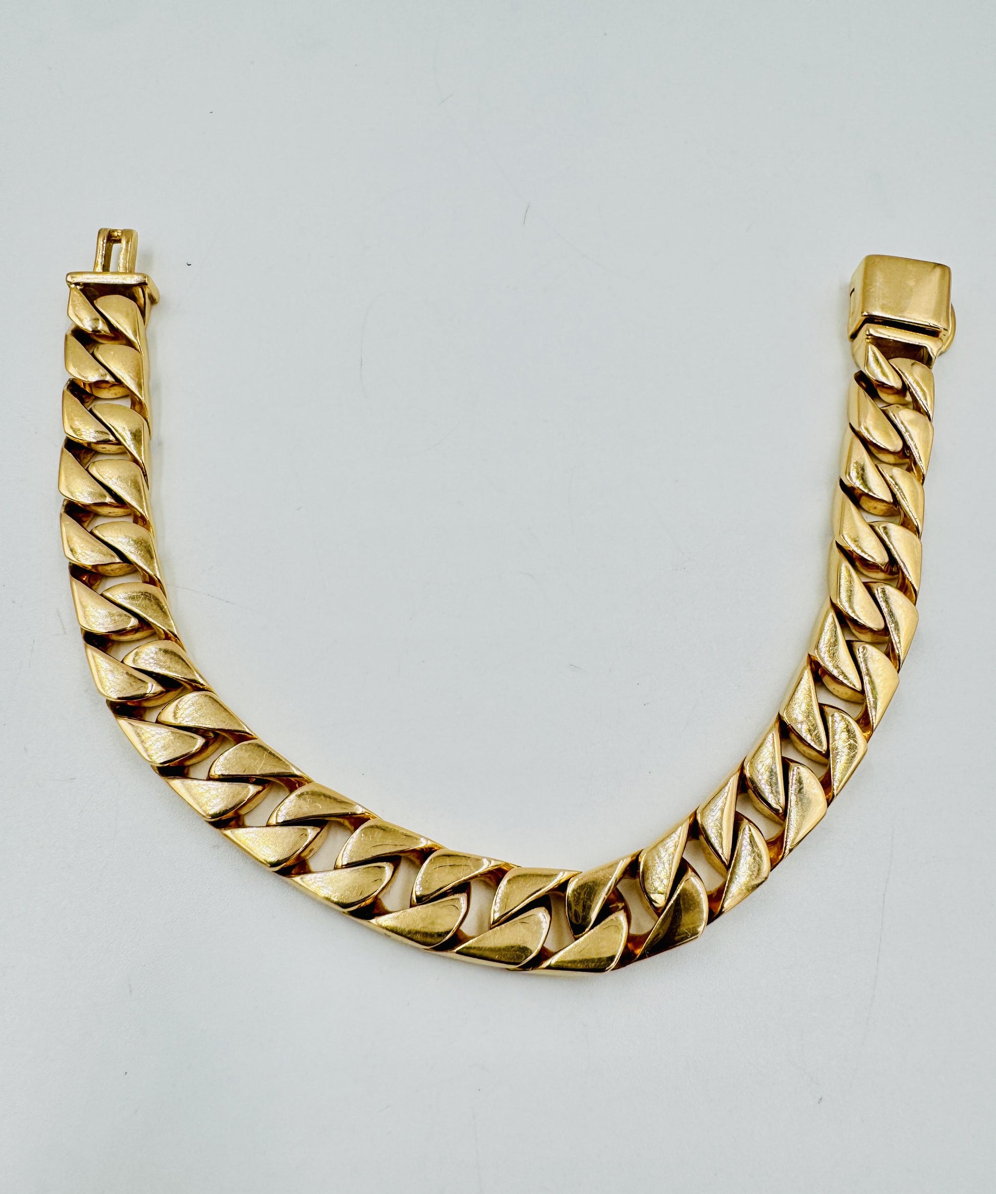 Tiffany 18k Curb Link Rose Gold Bracelet Men's