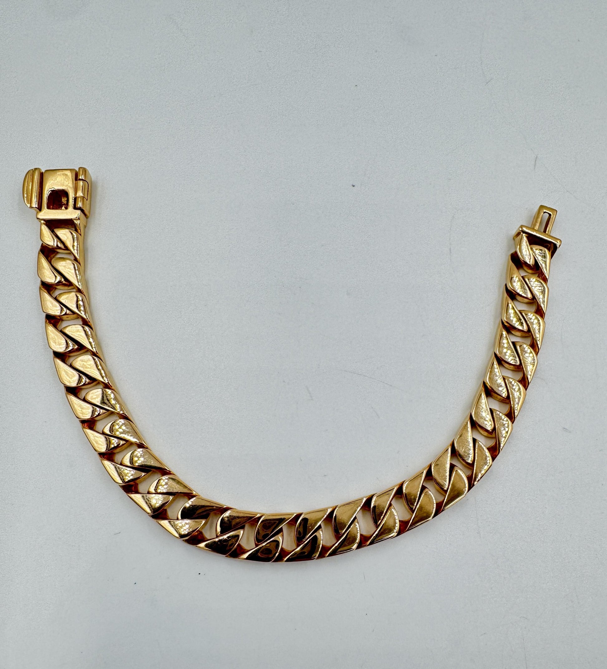 Tiffany 18k Curb Link Rose Gold Bracelet Men's