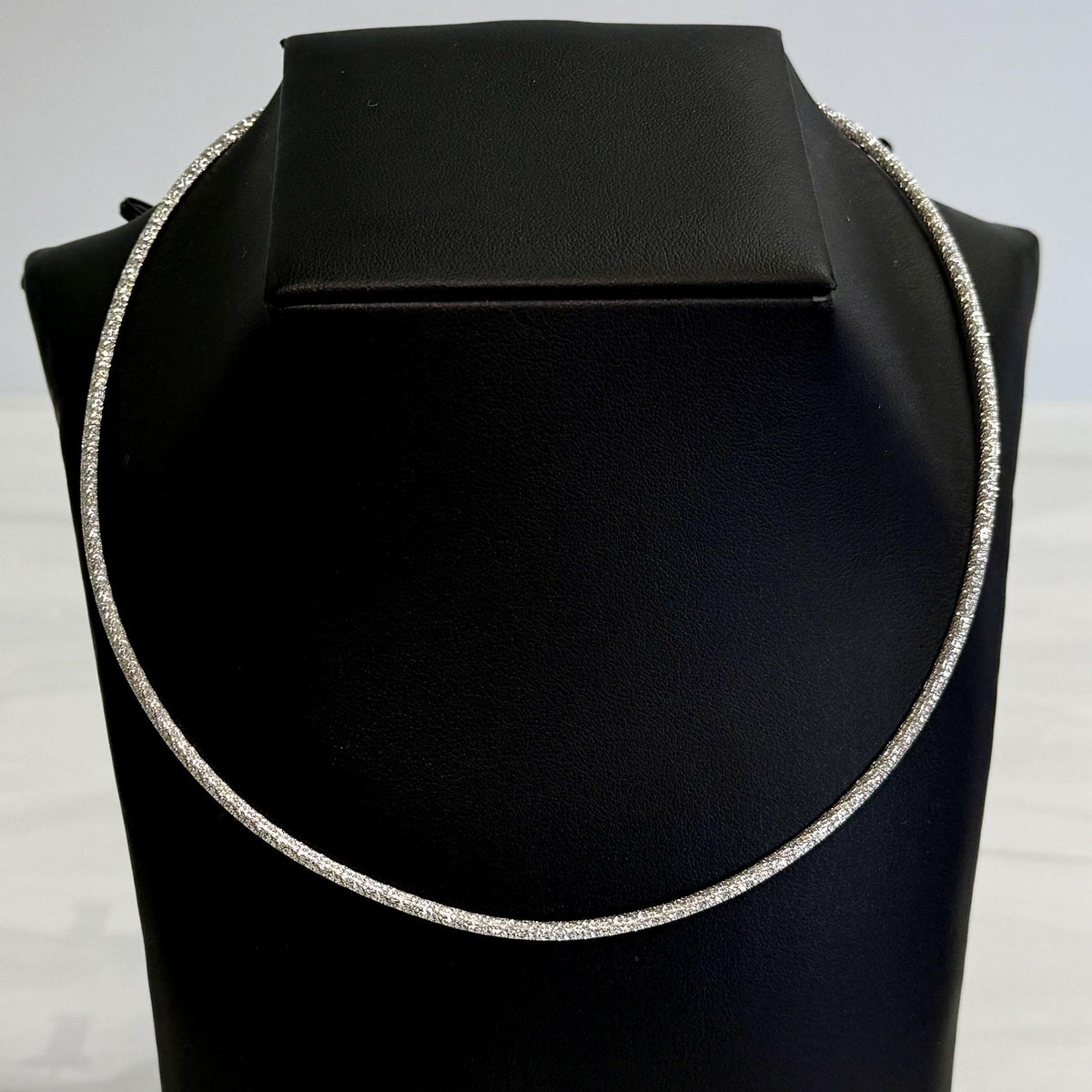 Reversible Two Tone Omega Collar/Choker Necklace 14k Gold