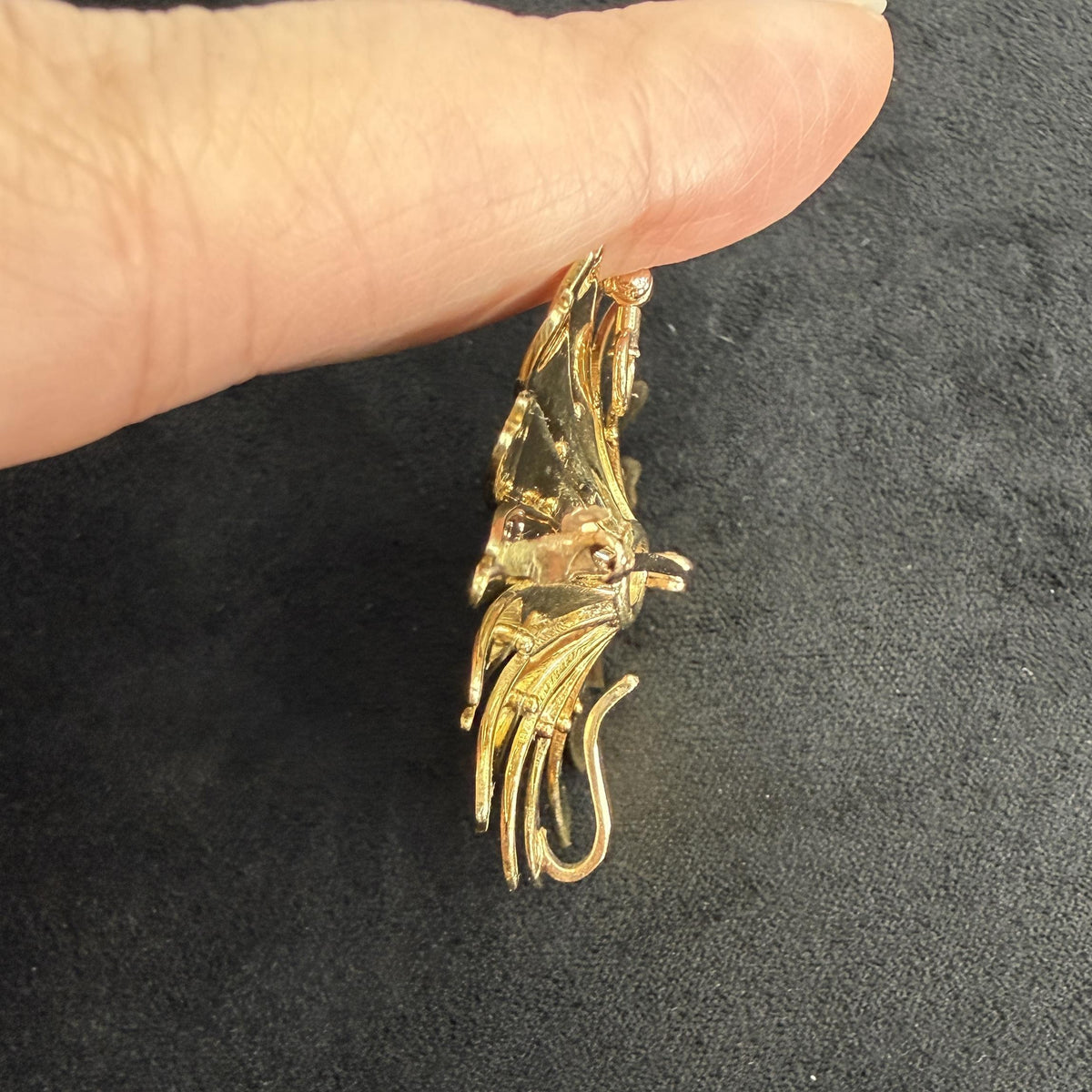 1950's Retro Daisy Brooch Pin and Pendant Combo 14k Yellow Gold