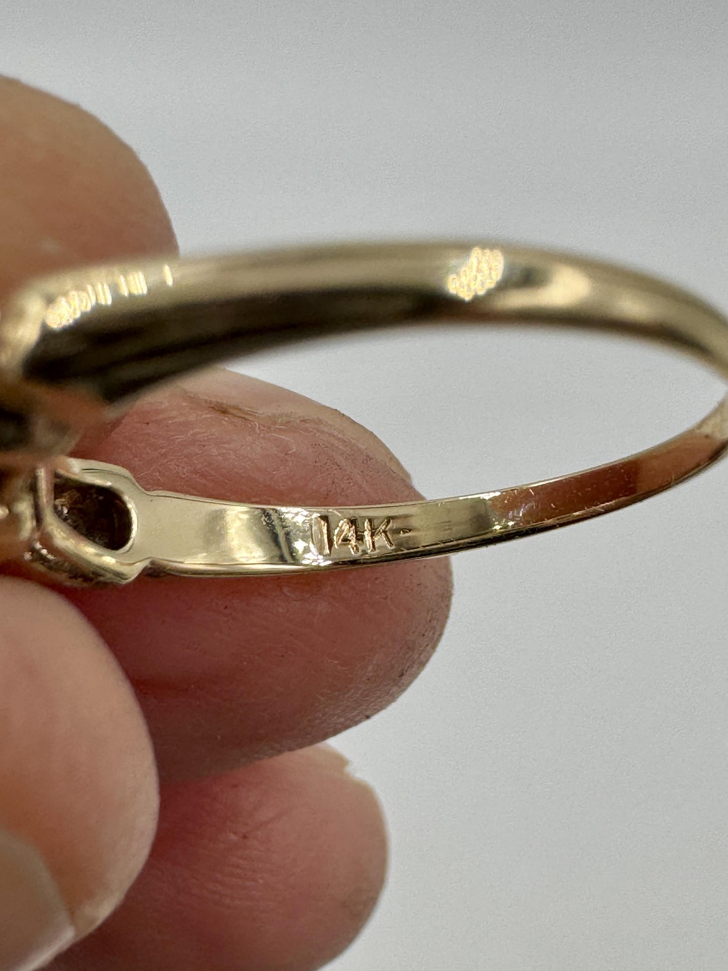 Antique Old European Cut Diamond Ring Engagement Ring 14k