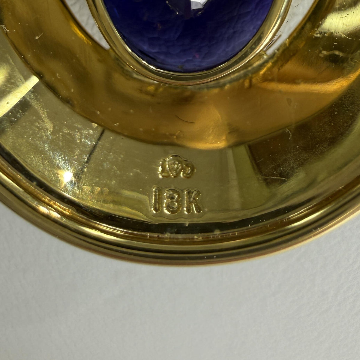 Estate Tanzanite Omega Chain Slider Pendant Necklace 18k