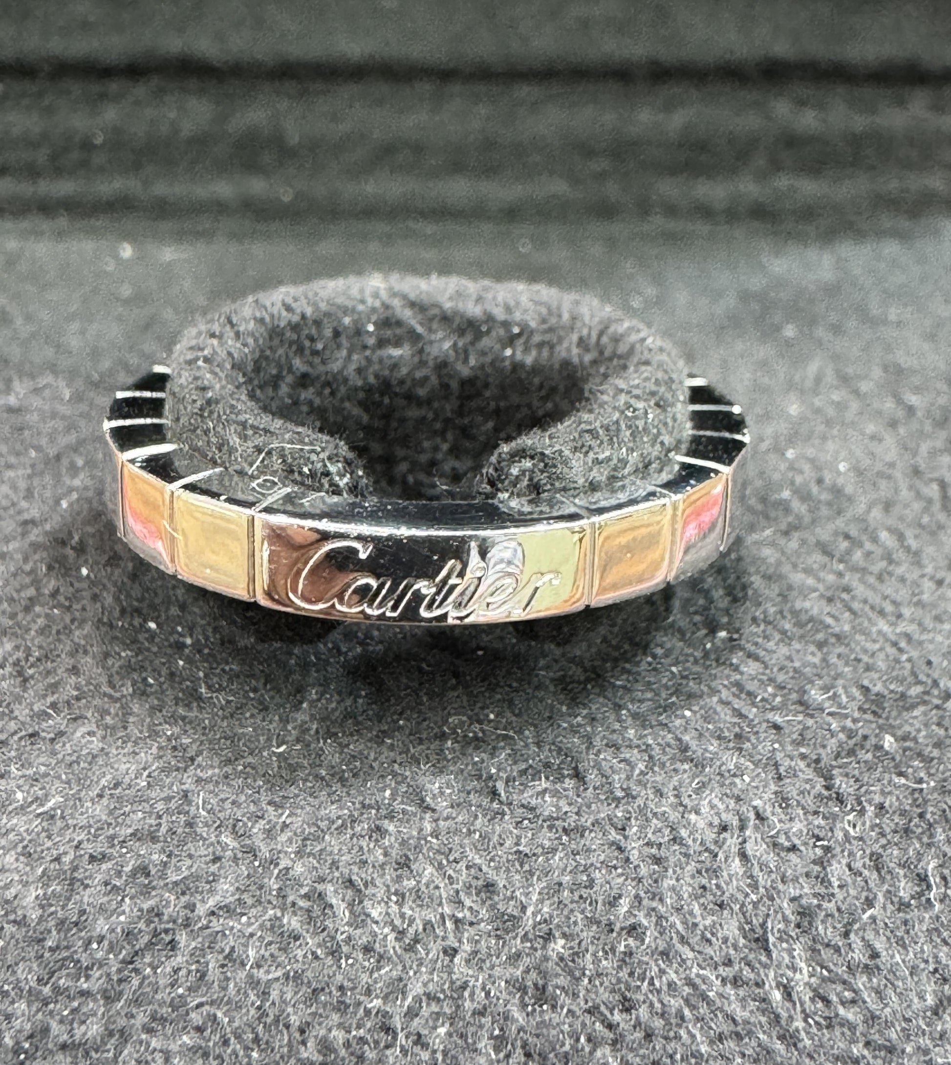 Cartier Lanieres 18k White Gold 3mm Wide Band Ring Size 52-US 6