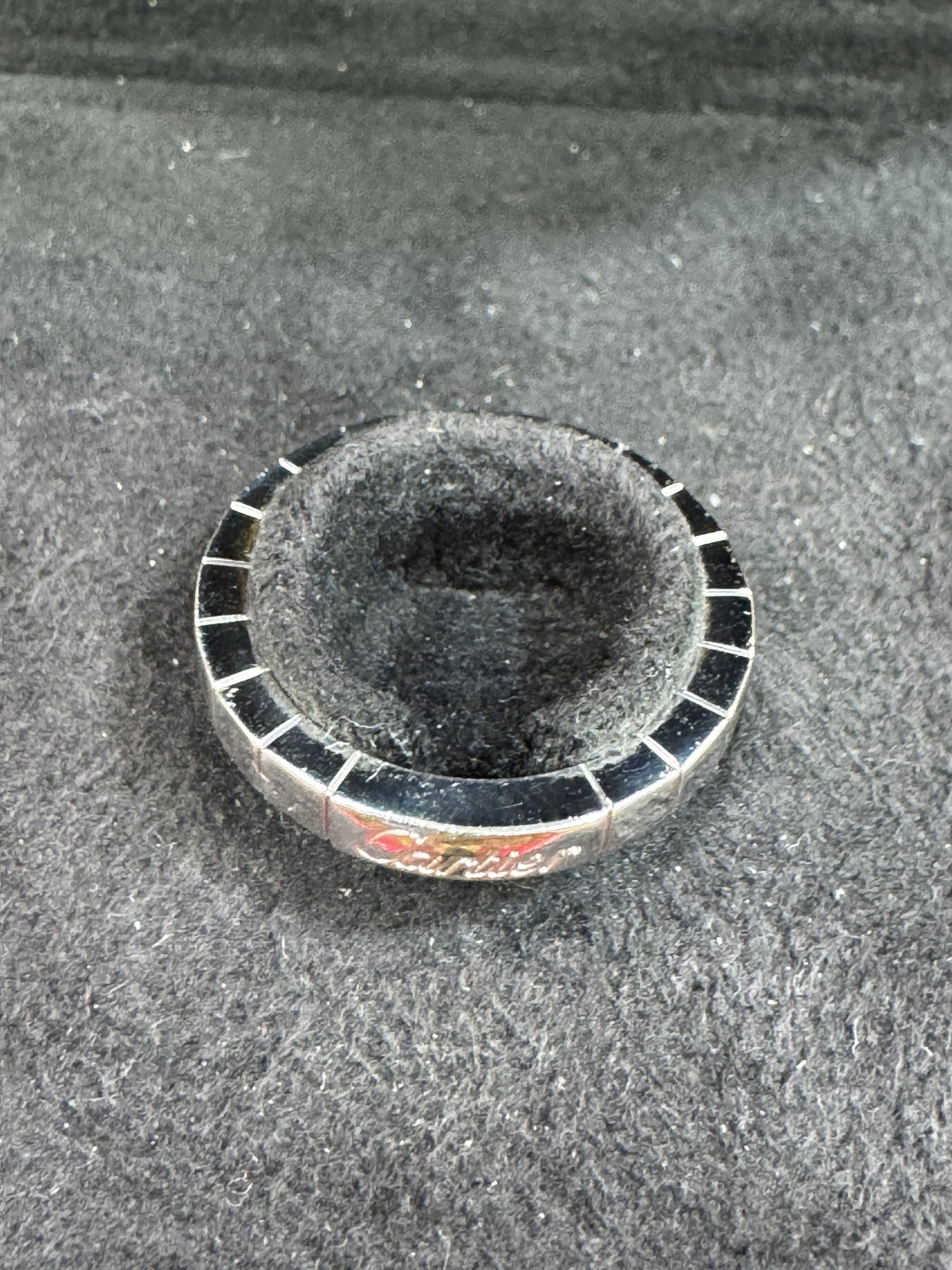 Cartier Lanieres 18k White Gold 3mm Wide Band Ring Size 52-US 6