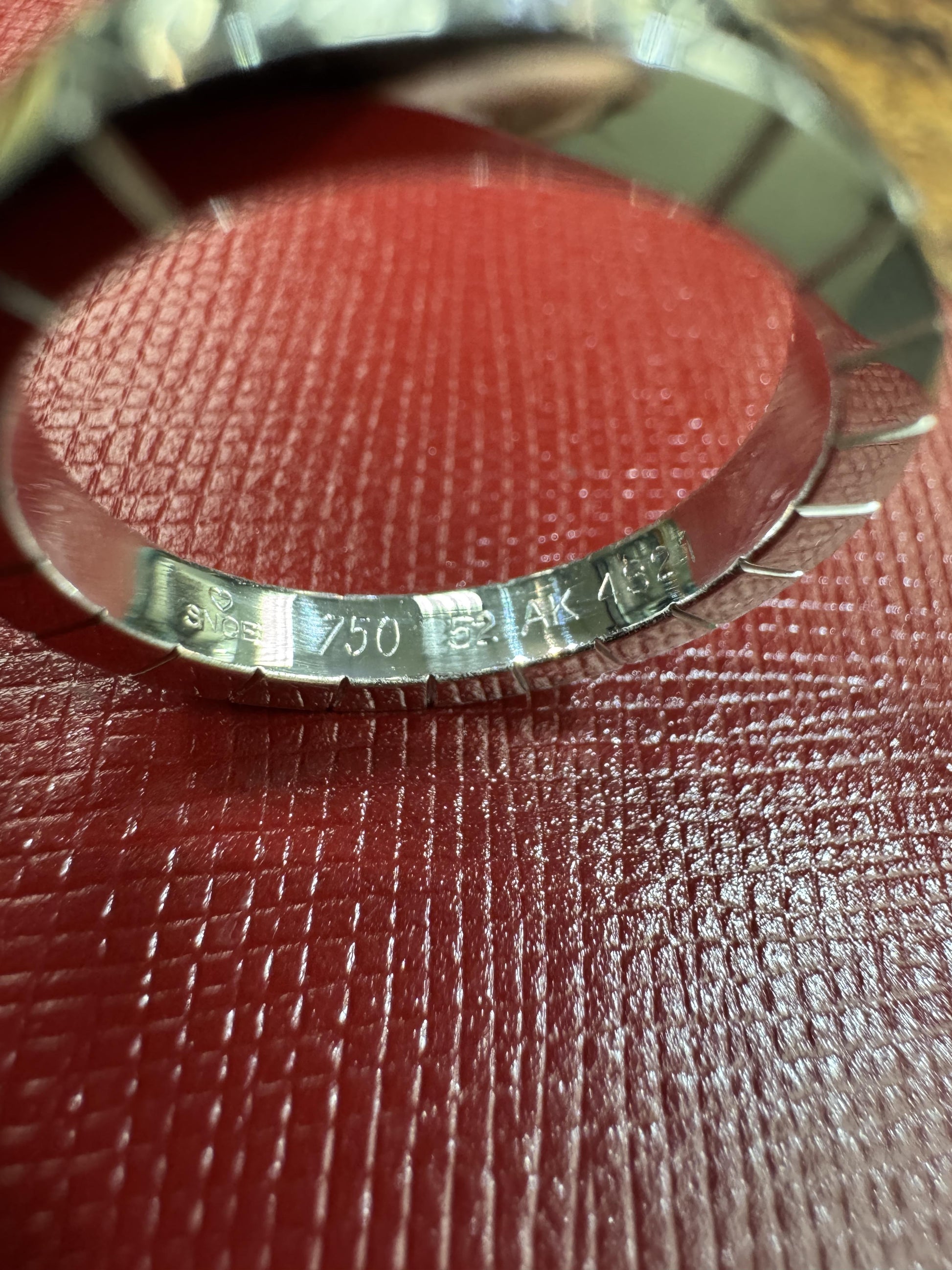 Cartier Lanieres 18k White Gold 3mm Wide Band Ring Size 52-US 6