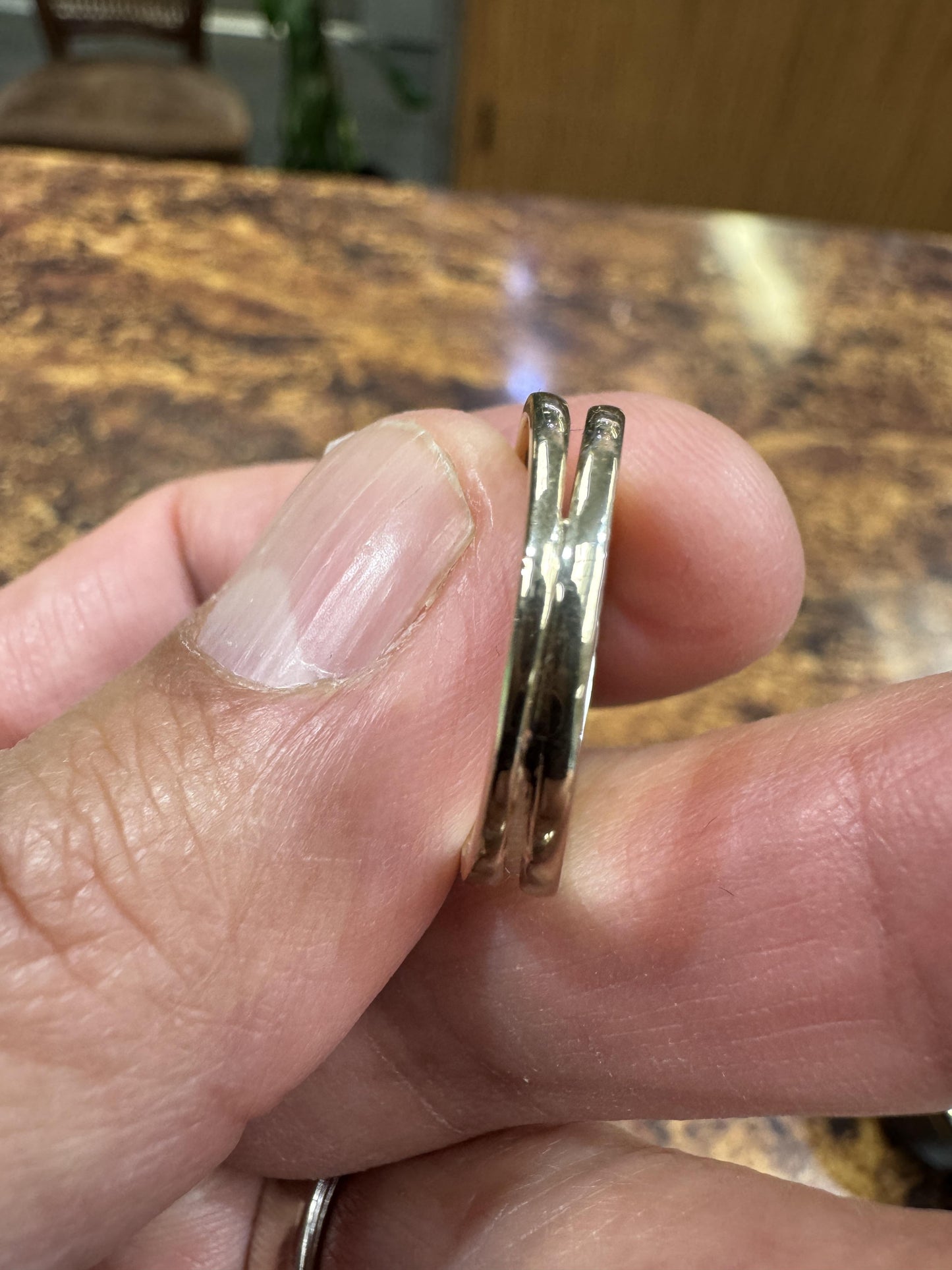 14k Gold Diamond Wedding Bang Set by Starfire Mid Century.