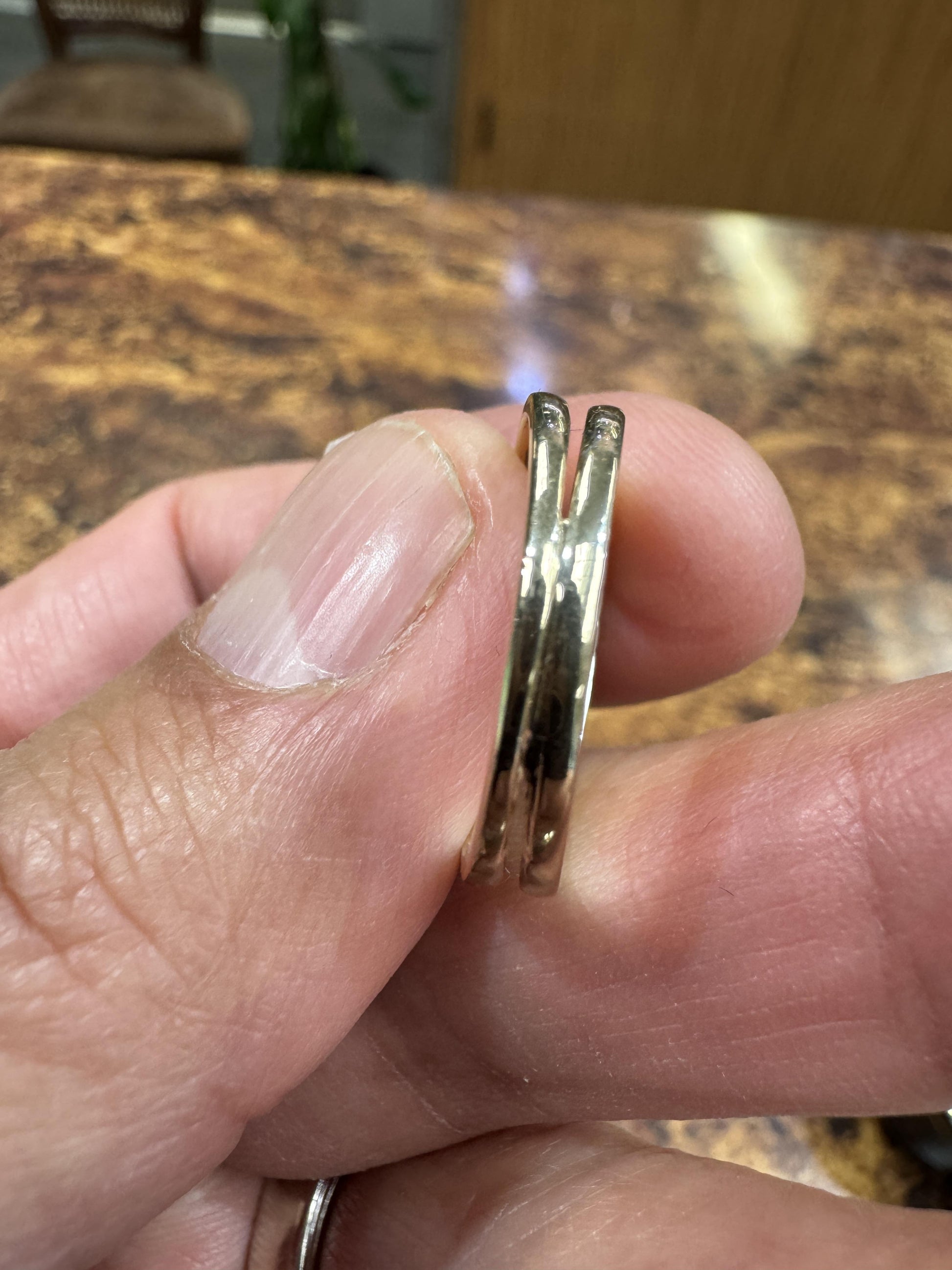 14k Gold Diamond Wedding Bang Set by Starfire Mid Century.