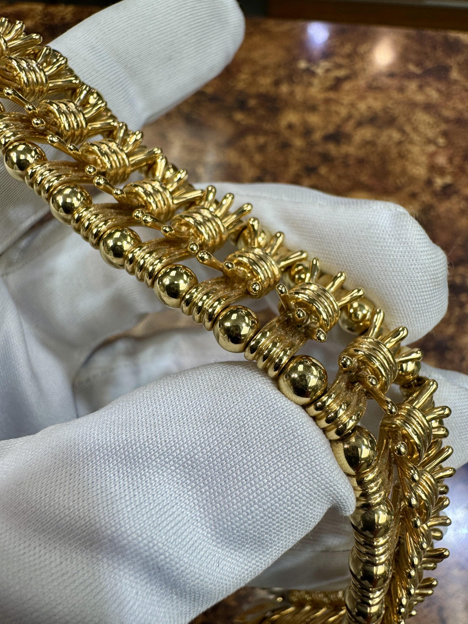 Tiffany Schlumberger 18k Fancy Link Wide Bracelet