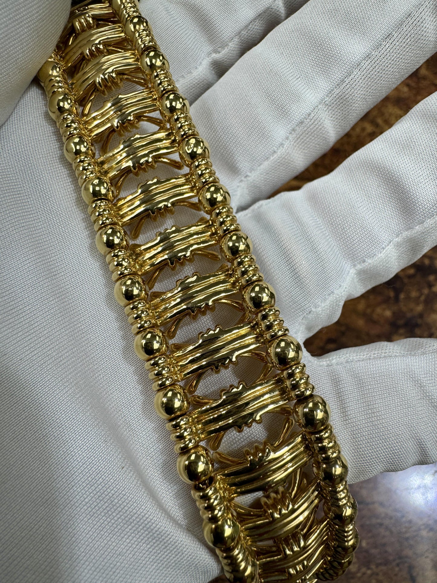 Tiffany Schlumberger 18k Fancy Link Wide Bracelet