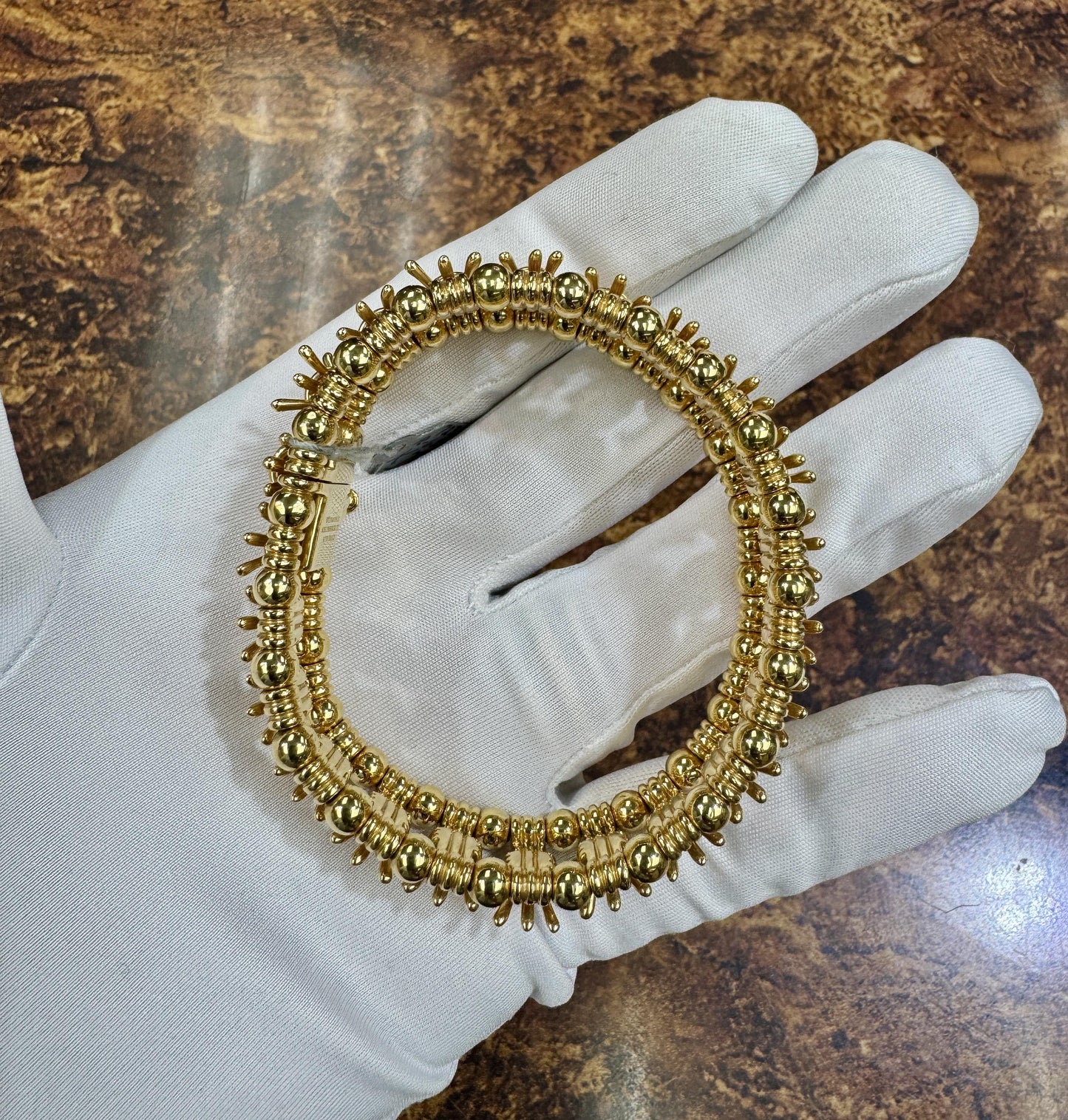 Tiffany Schlumberger 18k Fancy Link Wide Bracelet