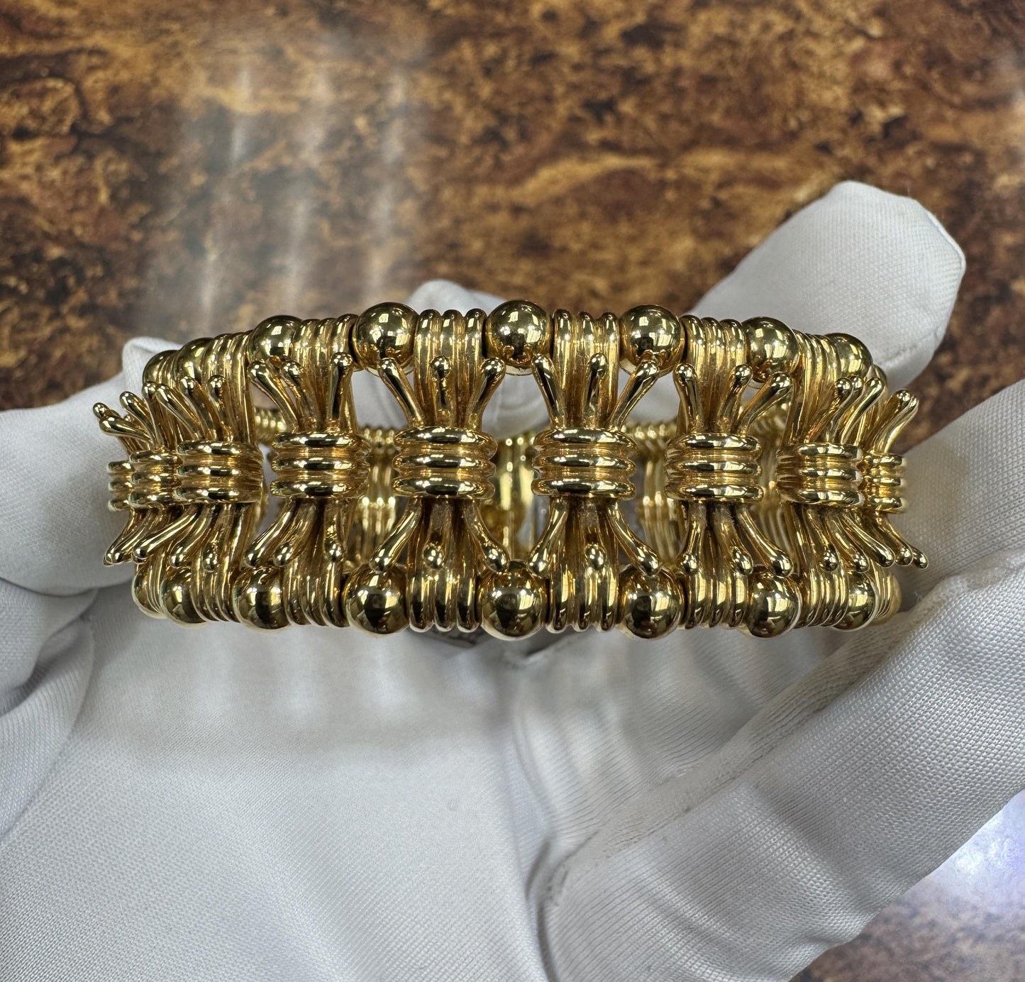 Tiffany Schlumberger 18k Fancy Link Wide Bracelet