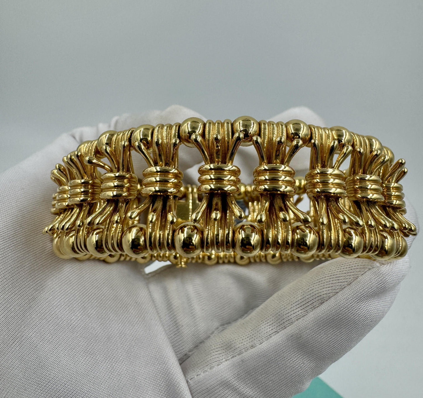 Tiffany Schlumberger 18k Fancy Link Wide Bracelet