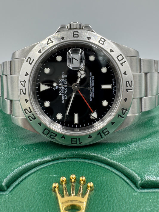 Full Set Rolex Explorer 16570 Black Dial Box And Papers F-Serial No Holes Case